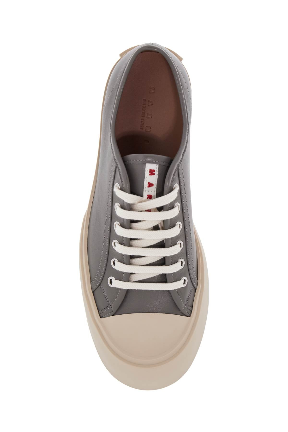 Marni Elegant Gray Calfskin Men'S Sneakers