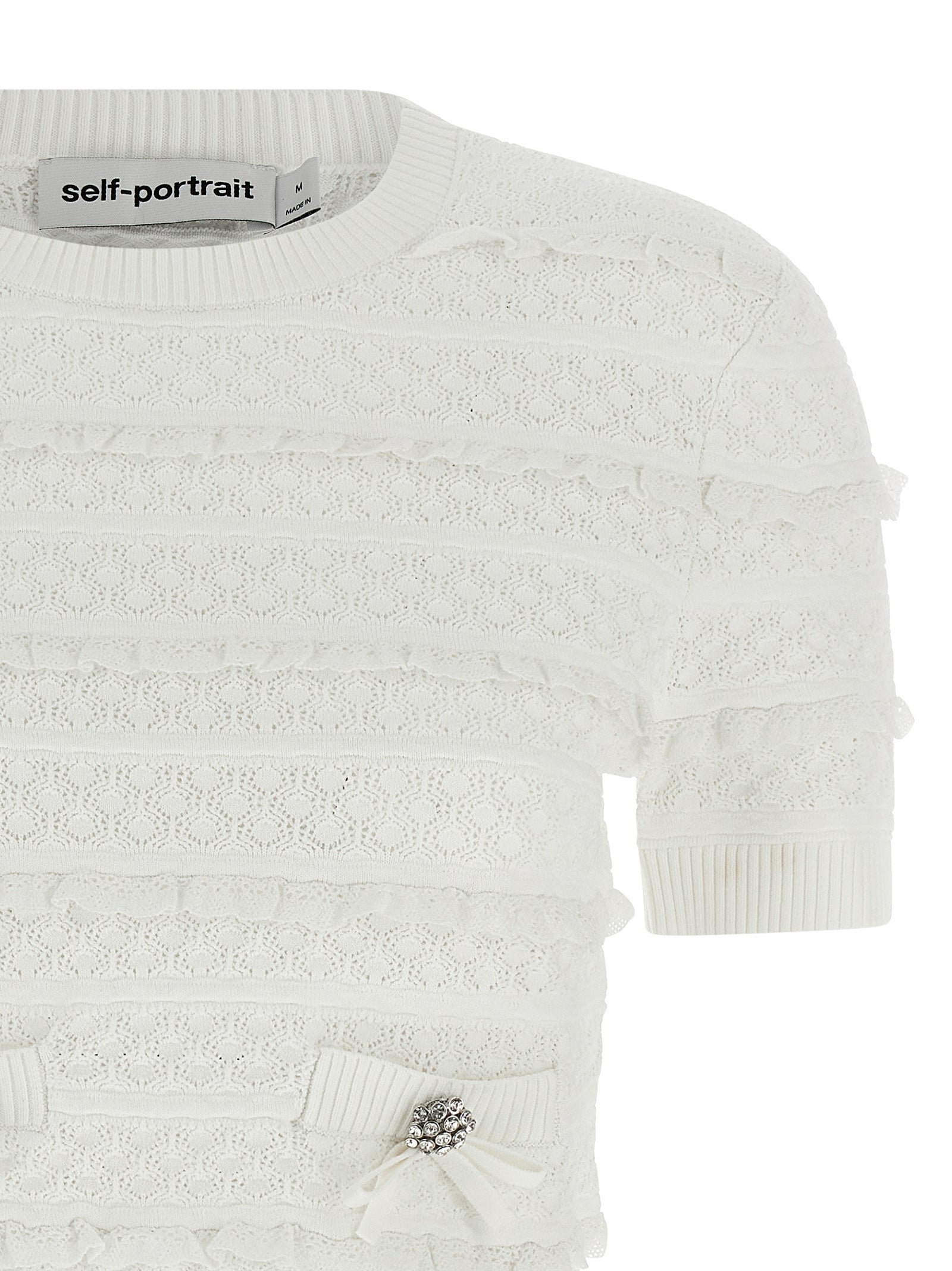 Self Portrait 'Pointelle Knit' Top