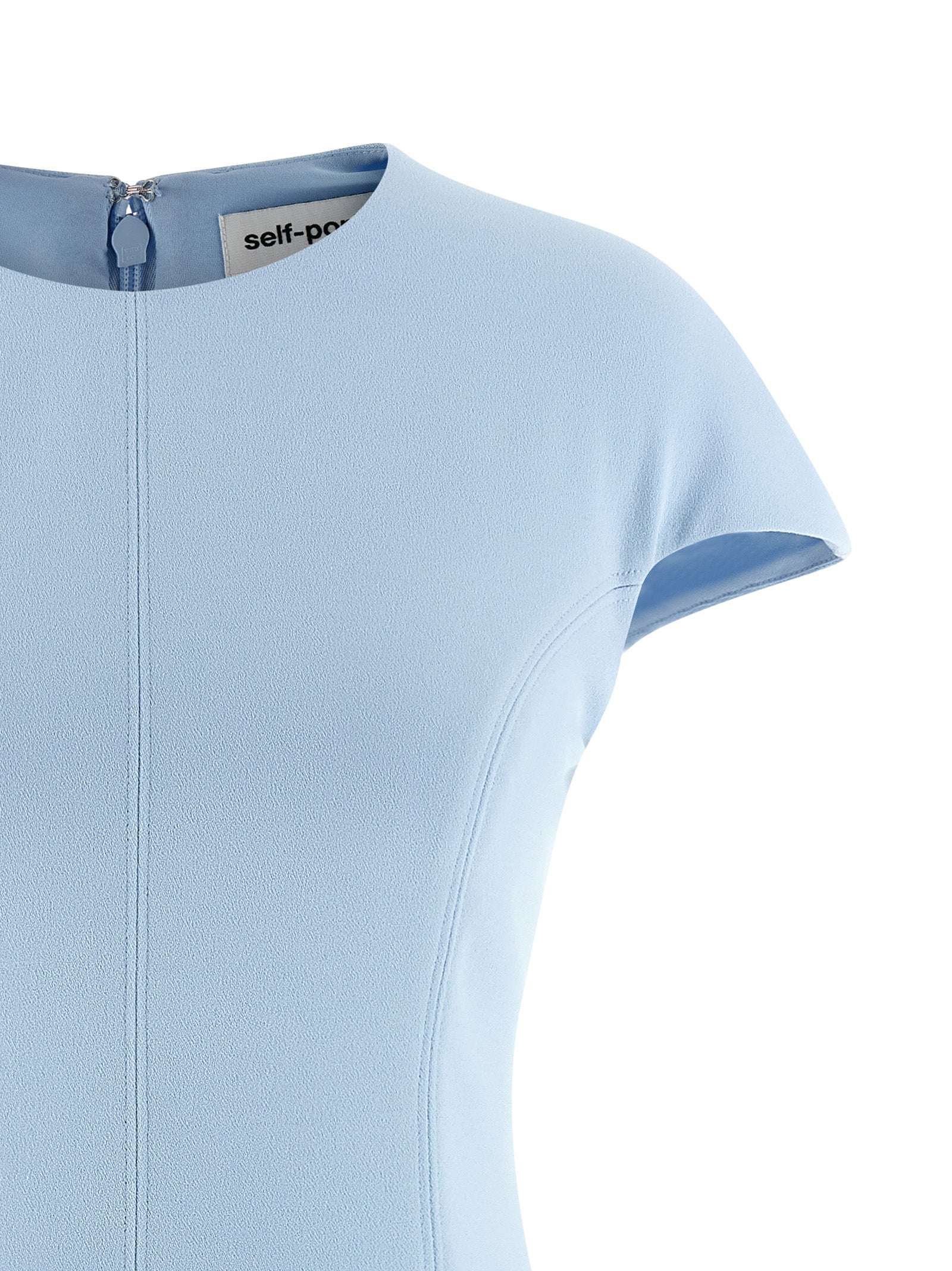 Self Portrait 'Blue Crepe Lace' Dress