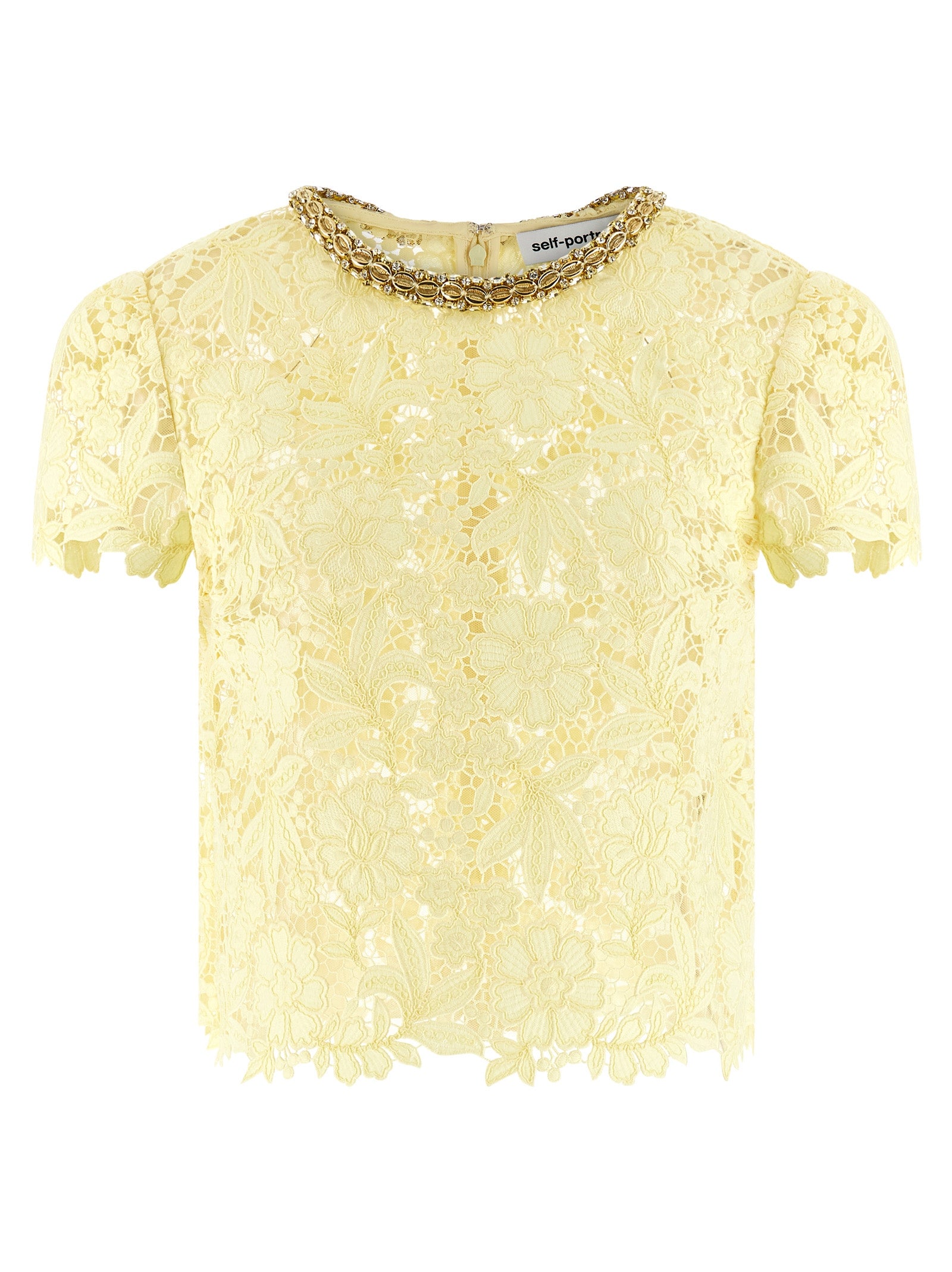 Self Portrait 'Yellow Lace' Top
