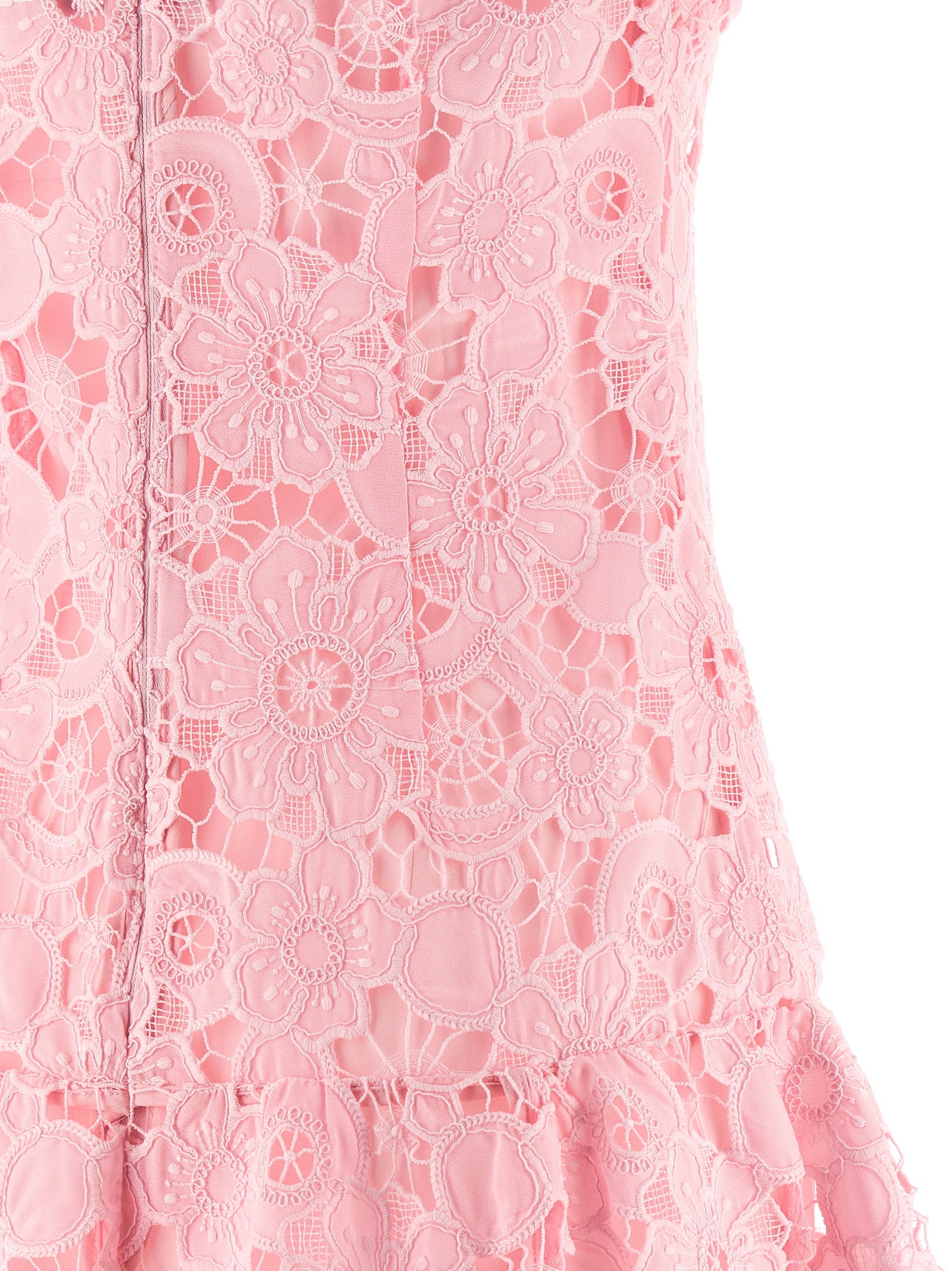 Self Portrait 'Pink Lace Collared' Dress