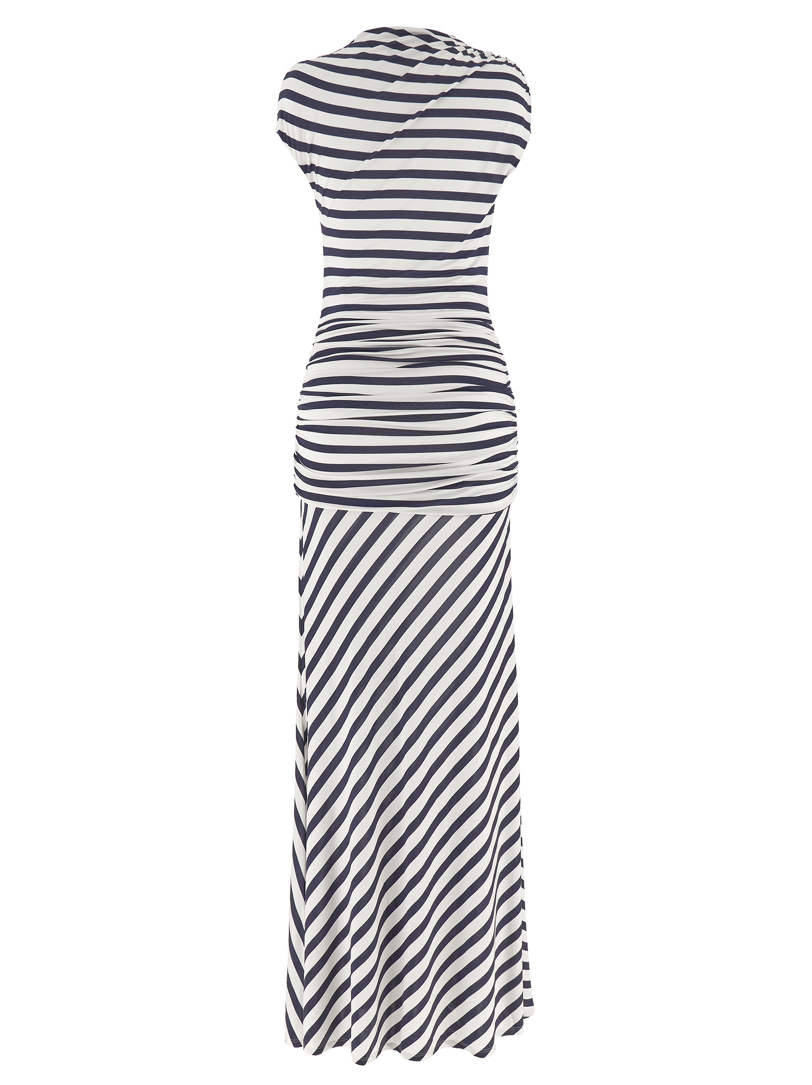 Self Portrait 'Navy Stripe Jersey Maxi' Dress