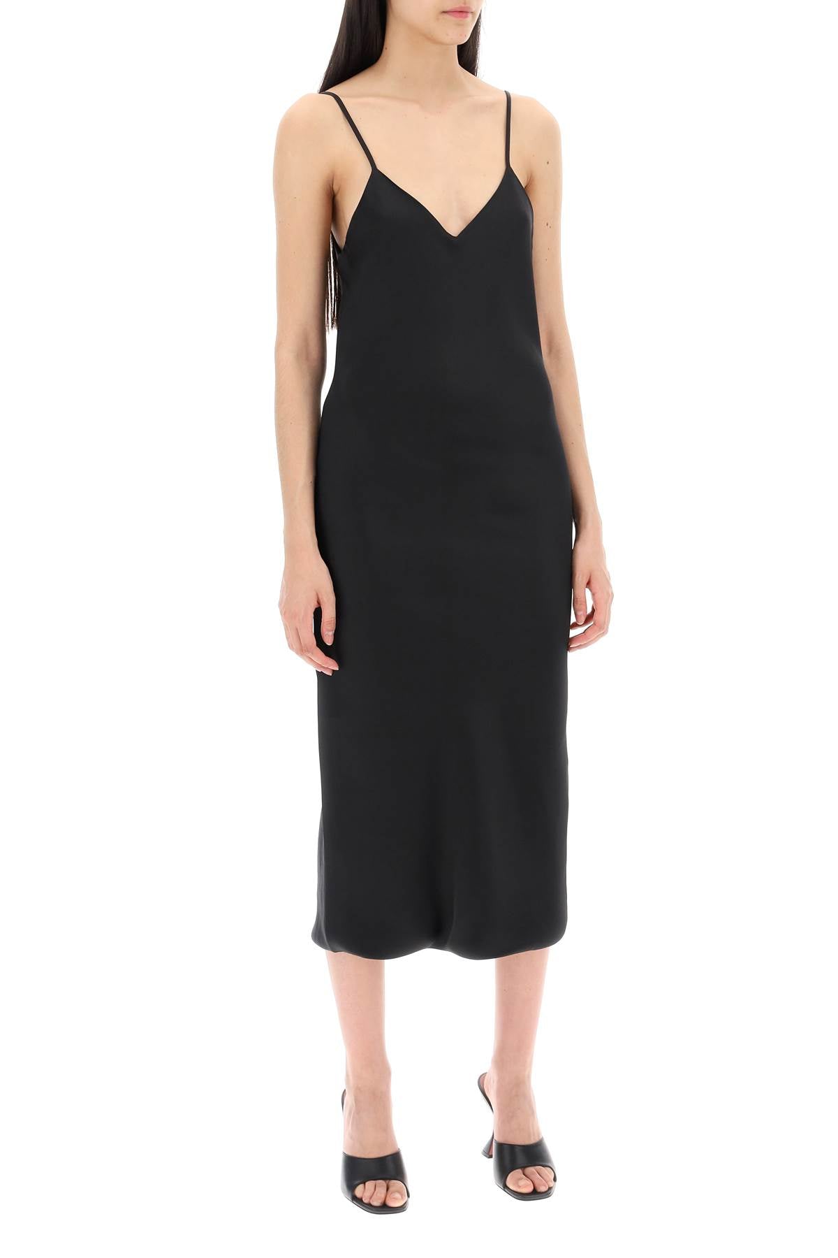 Norma Kamali Midi Crêpe Slip Dress