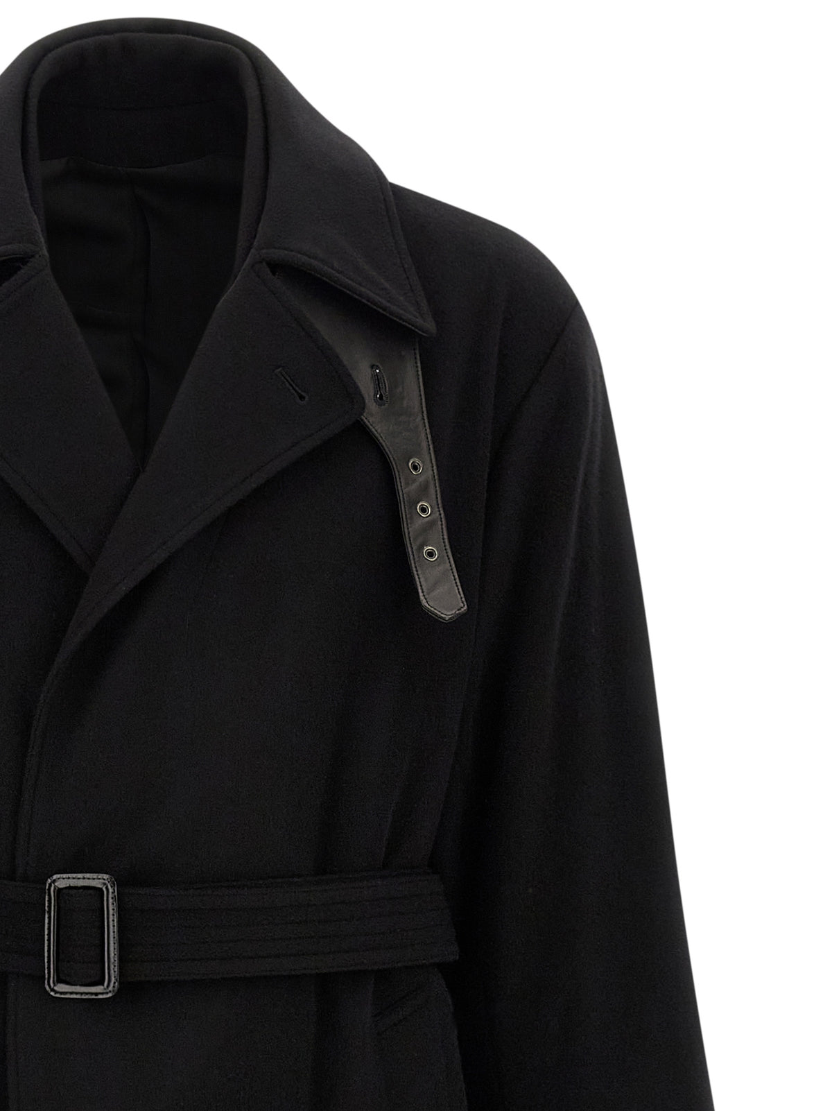 Ssstein Black 'Layered Combination' Coat