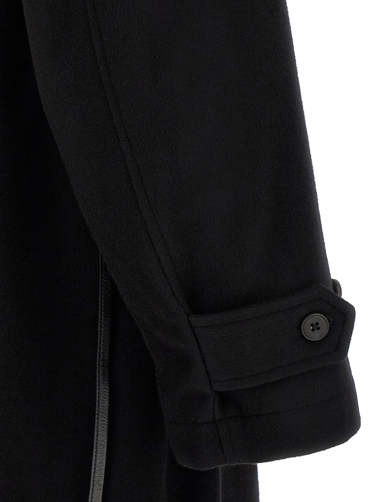 Ssstein Black 'Layered Combination' Coat