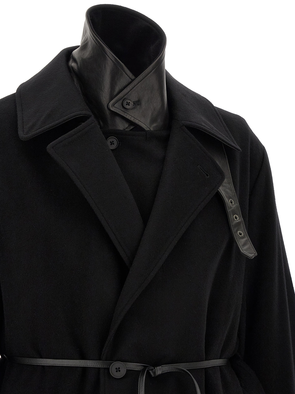 Ssstein Black 'Layered Combination' Coat