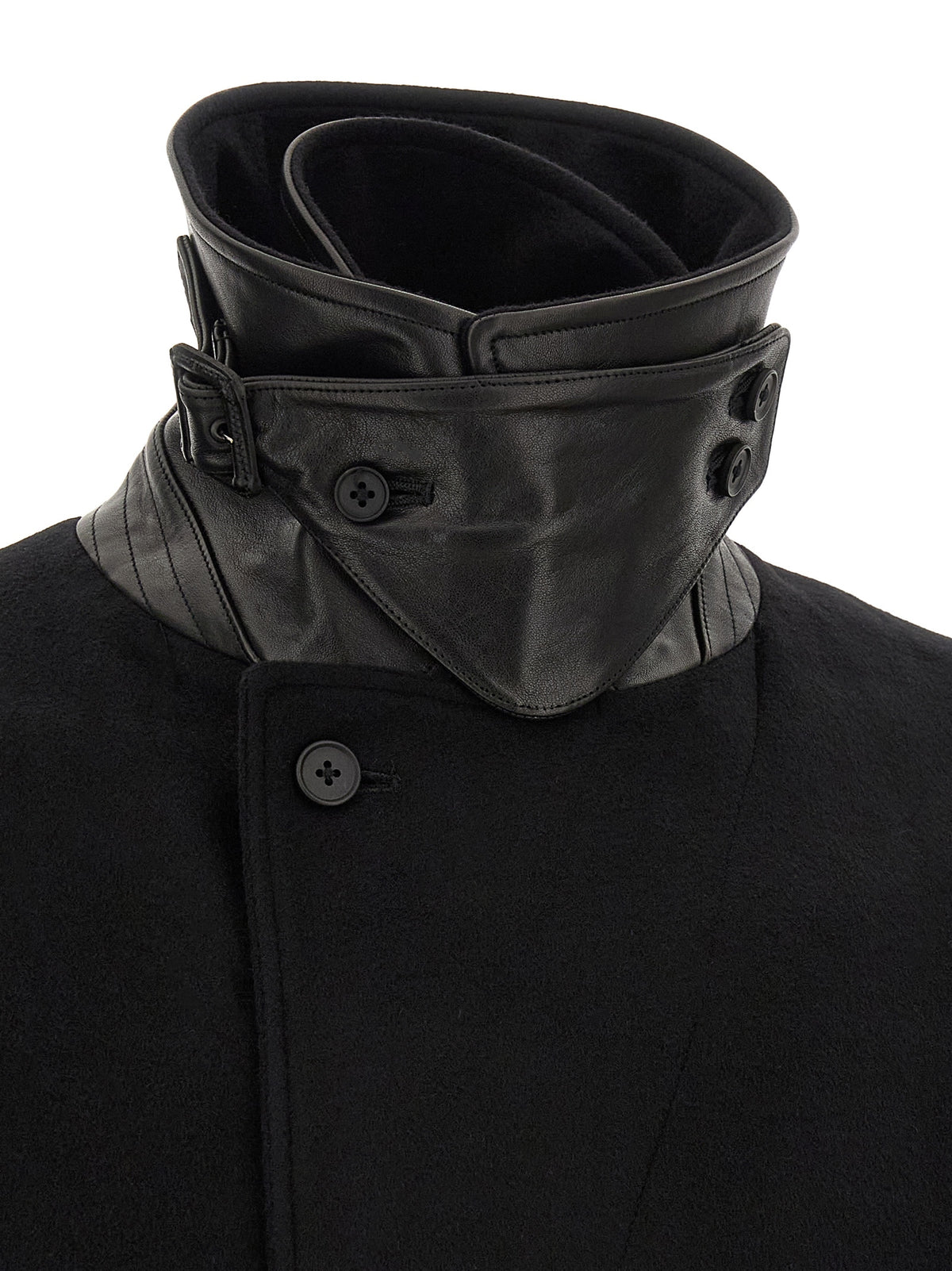 Ssstein Black 'Layered Combination' Coat