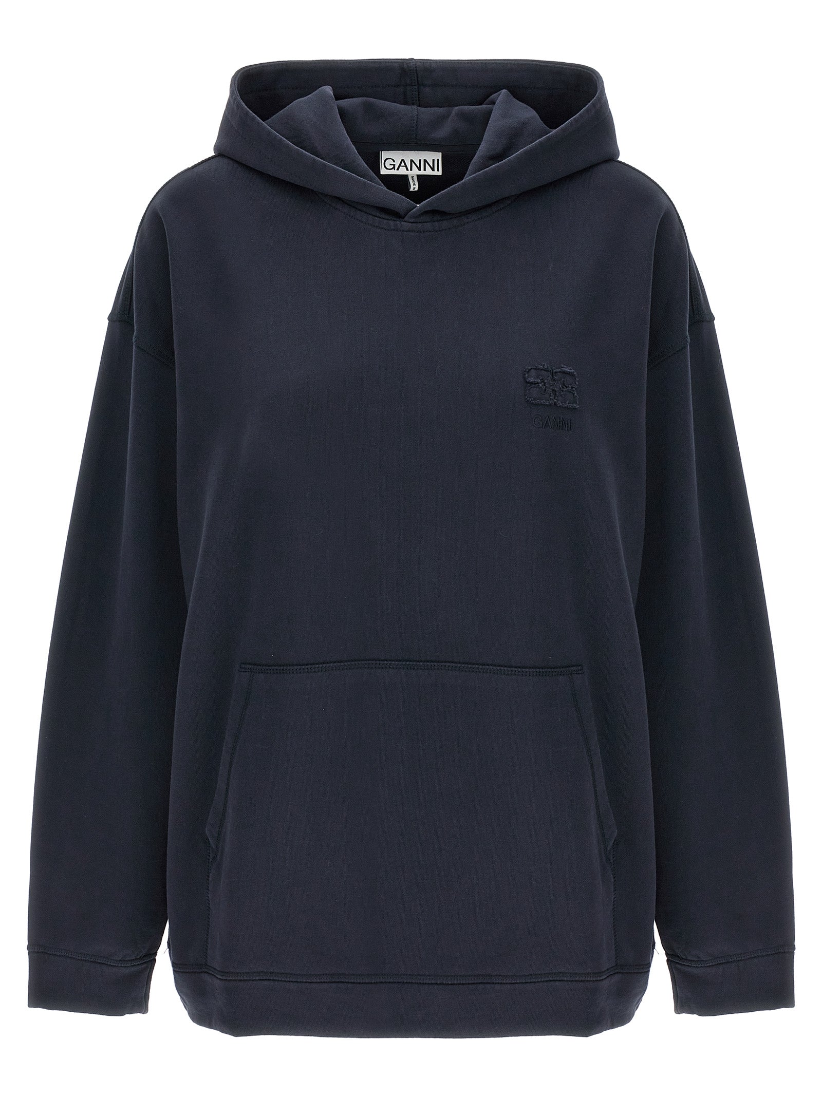 Ganni Logo Embroidery Hoodie