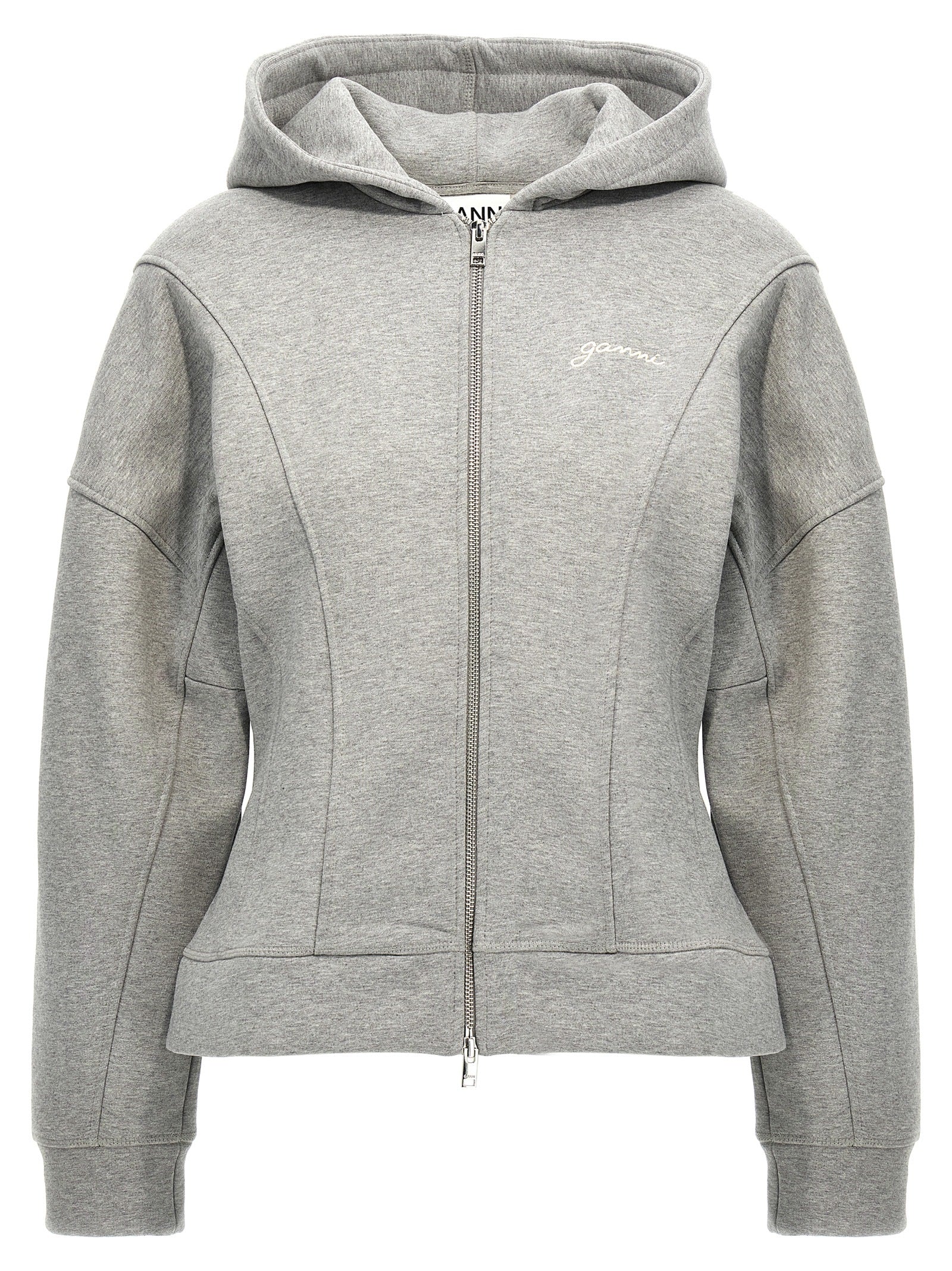 Ganni Logo Embroidery Hoodie