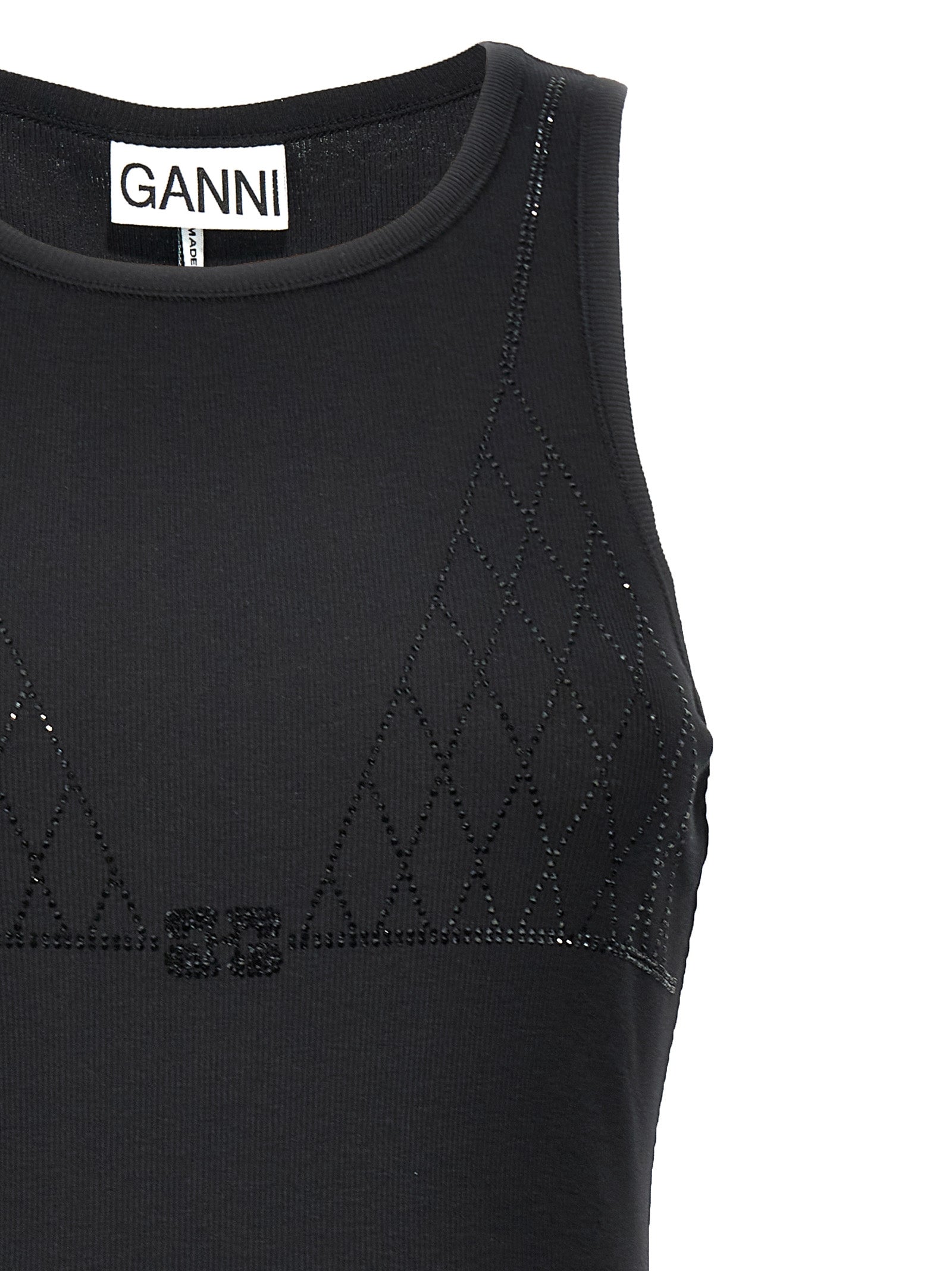 Ganni Rhinestone Tank Top