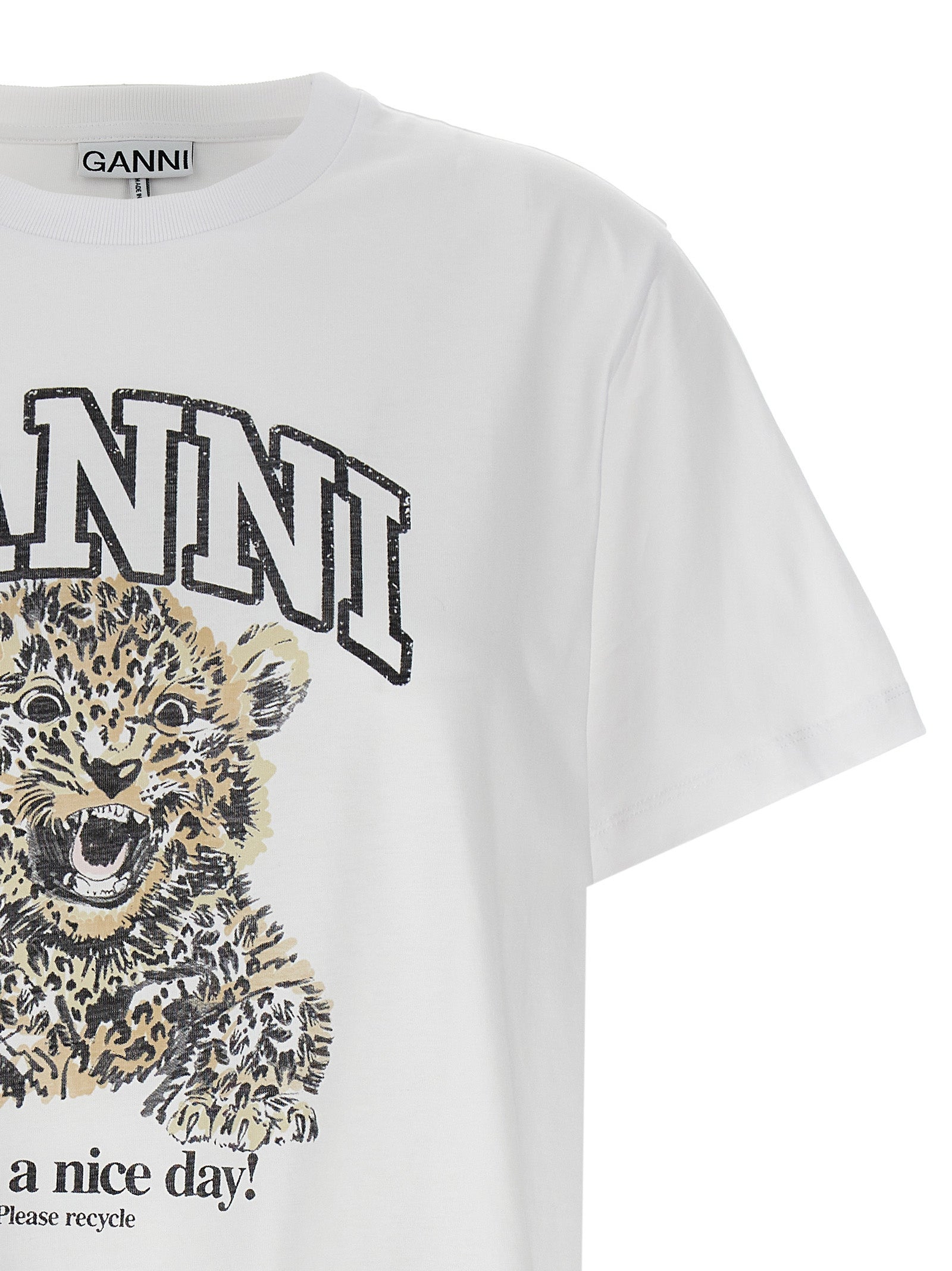 Ganni 'Leopard' T-Shirt