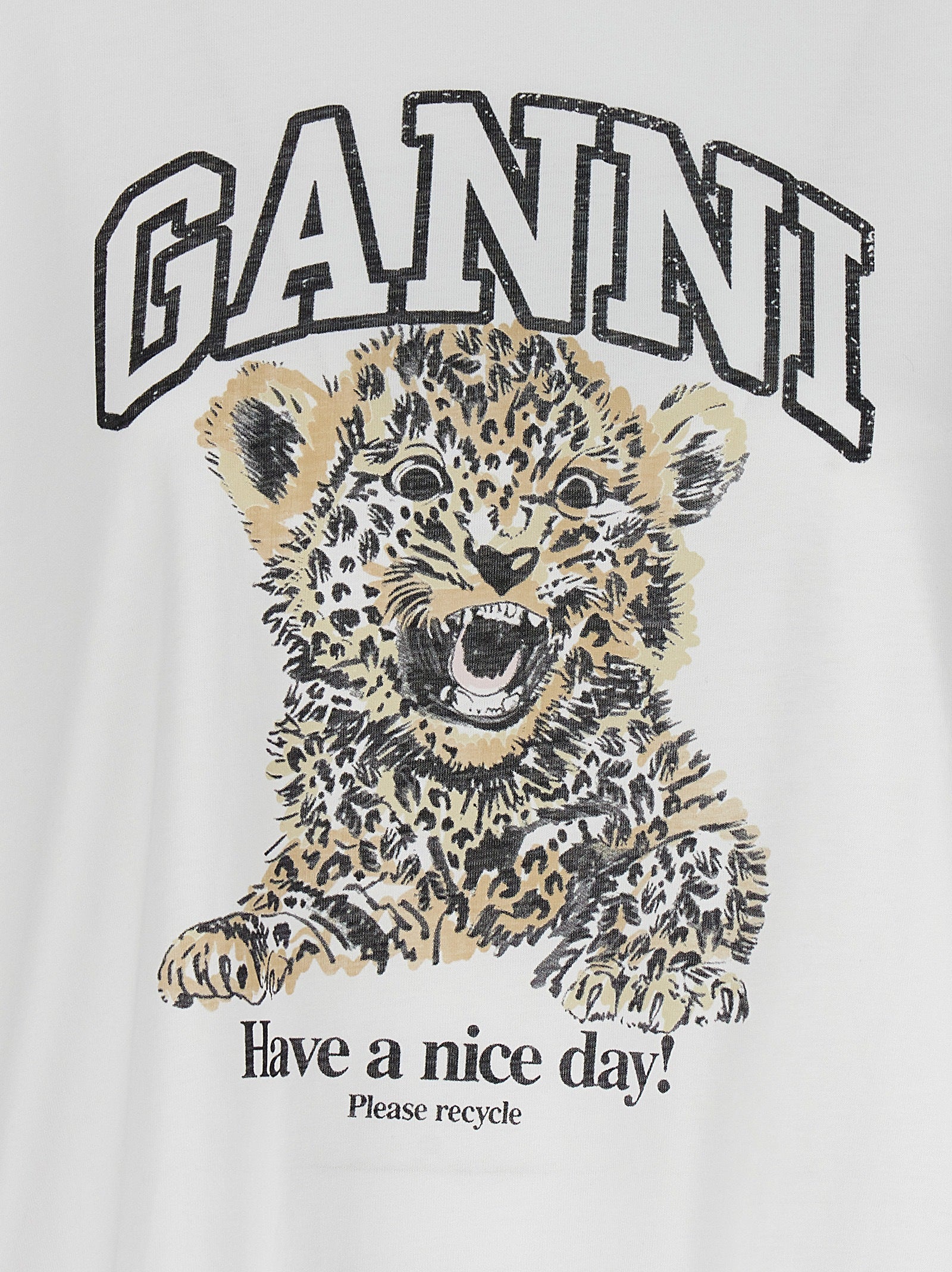 Ganni 'Leopard' T-Shirt