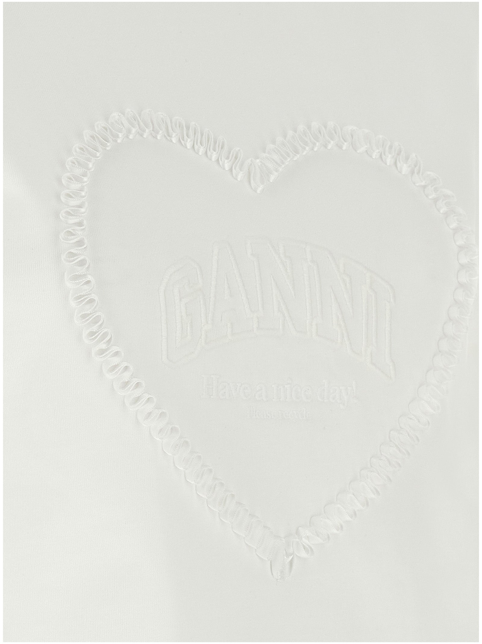 Ganni Heart Embroidery T-Shirt