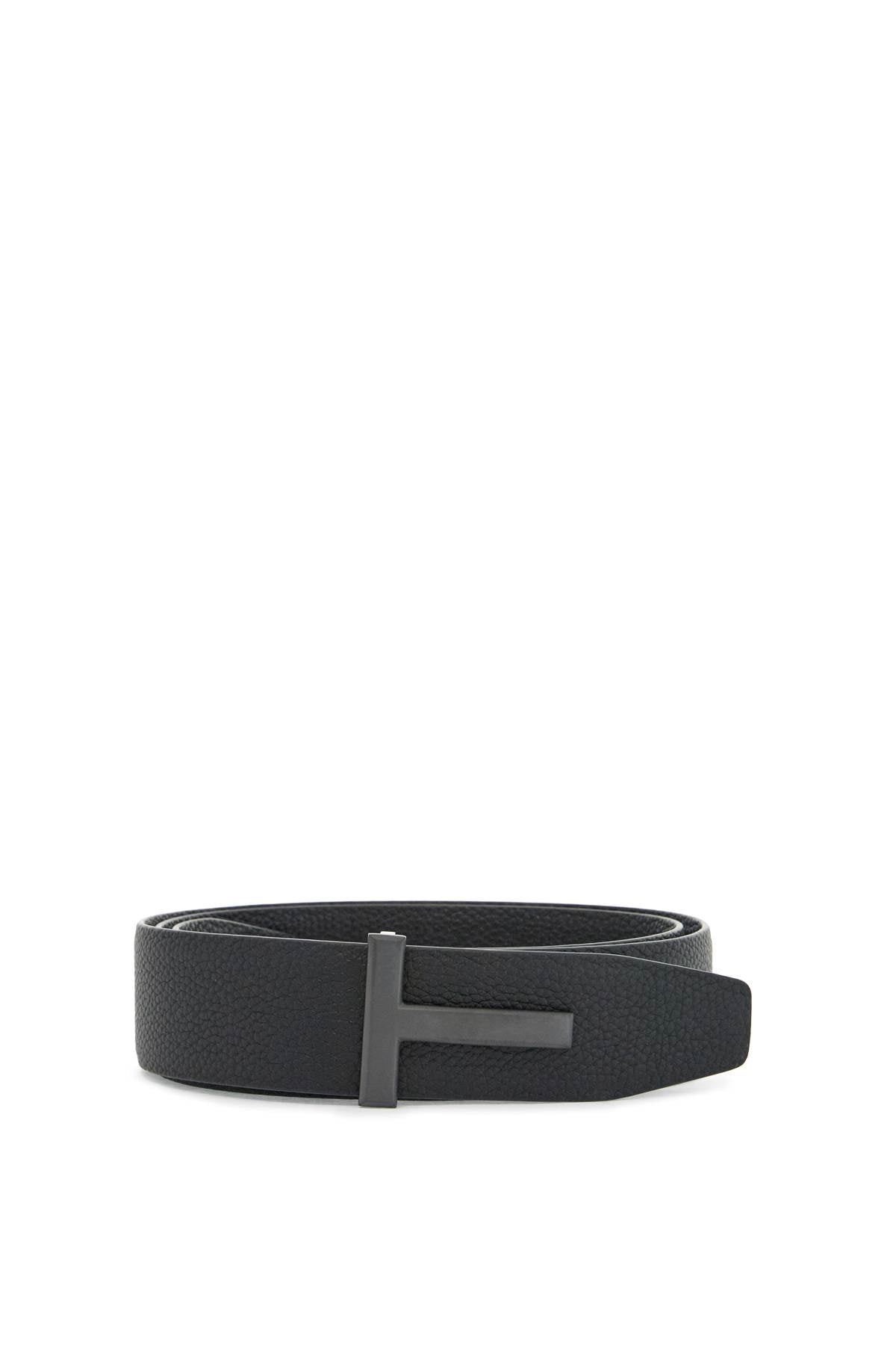 Tom Ford Elegant Brown And Black Calfskin Belt Made In Italy