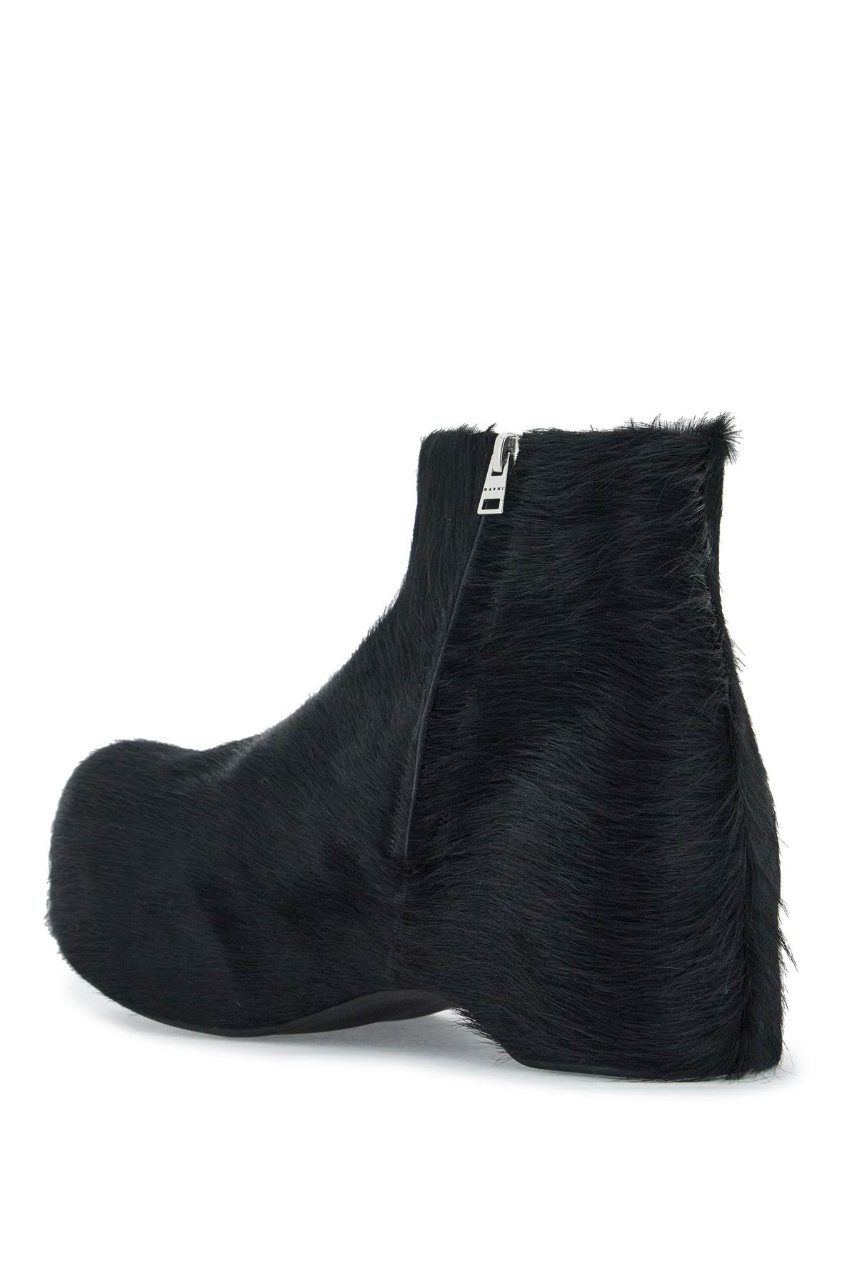 Marni 'Long-Haired Chunky Ankle Boots