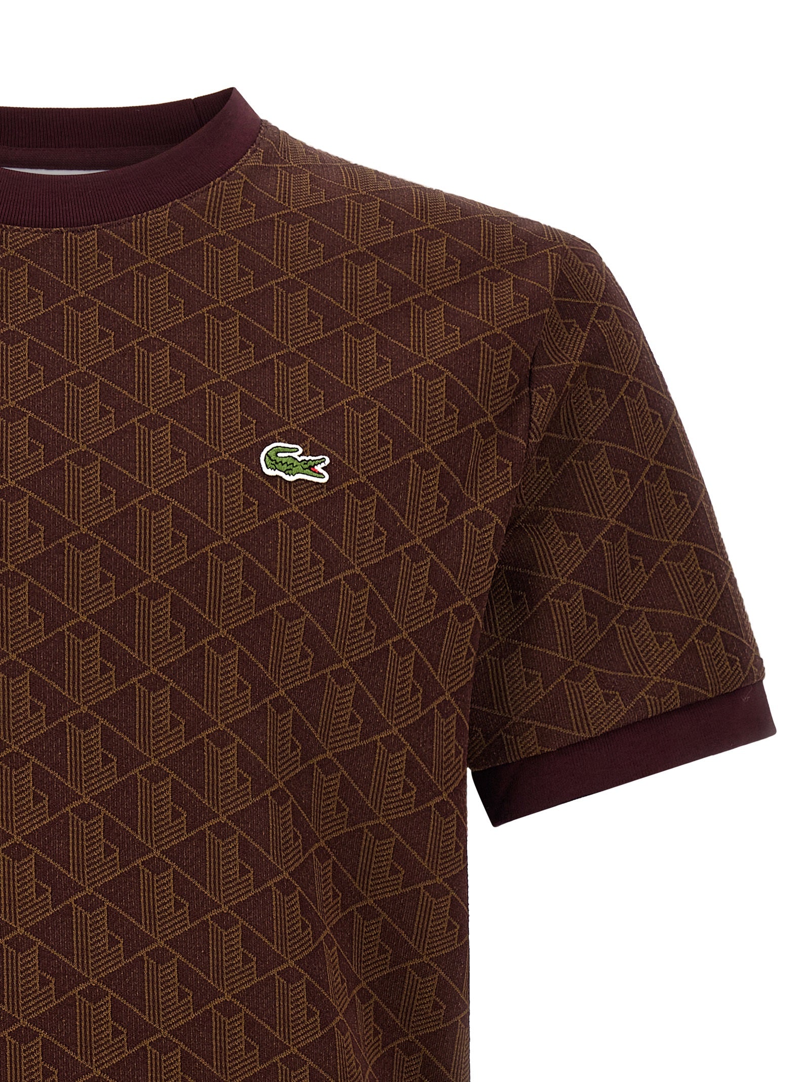 Lacoste 'Monogramma' Jacquard T-Shirt
