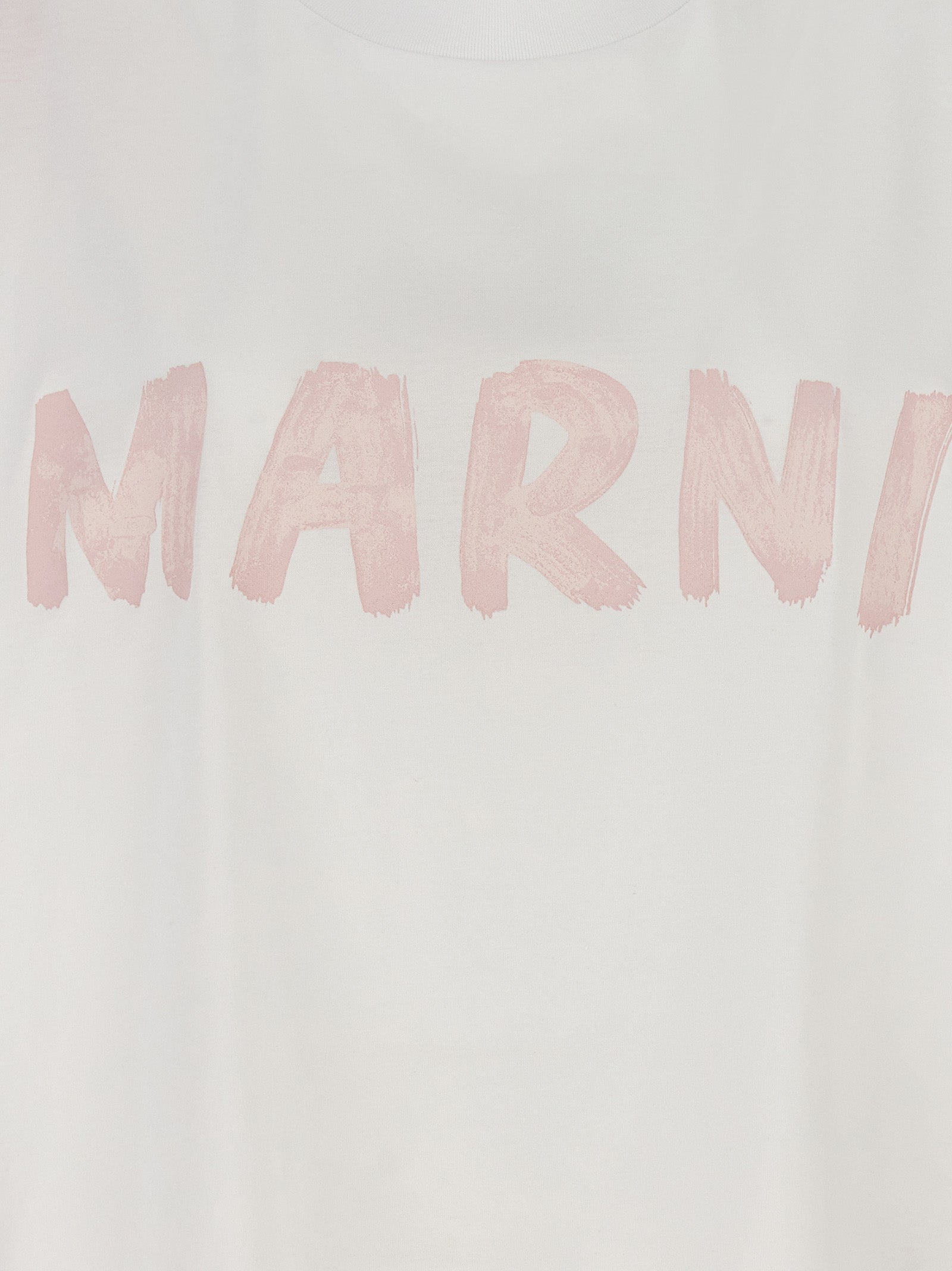 Marni Logo Print Cropped T-Shirt