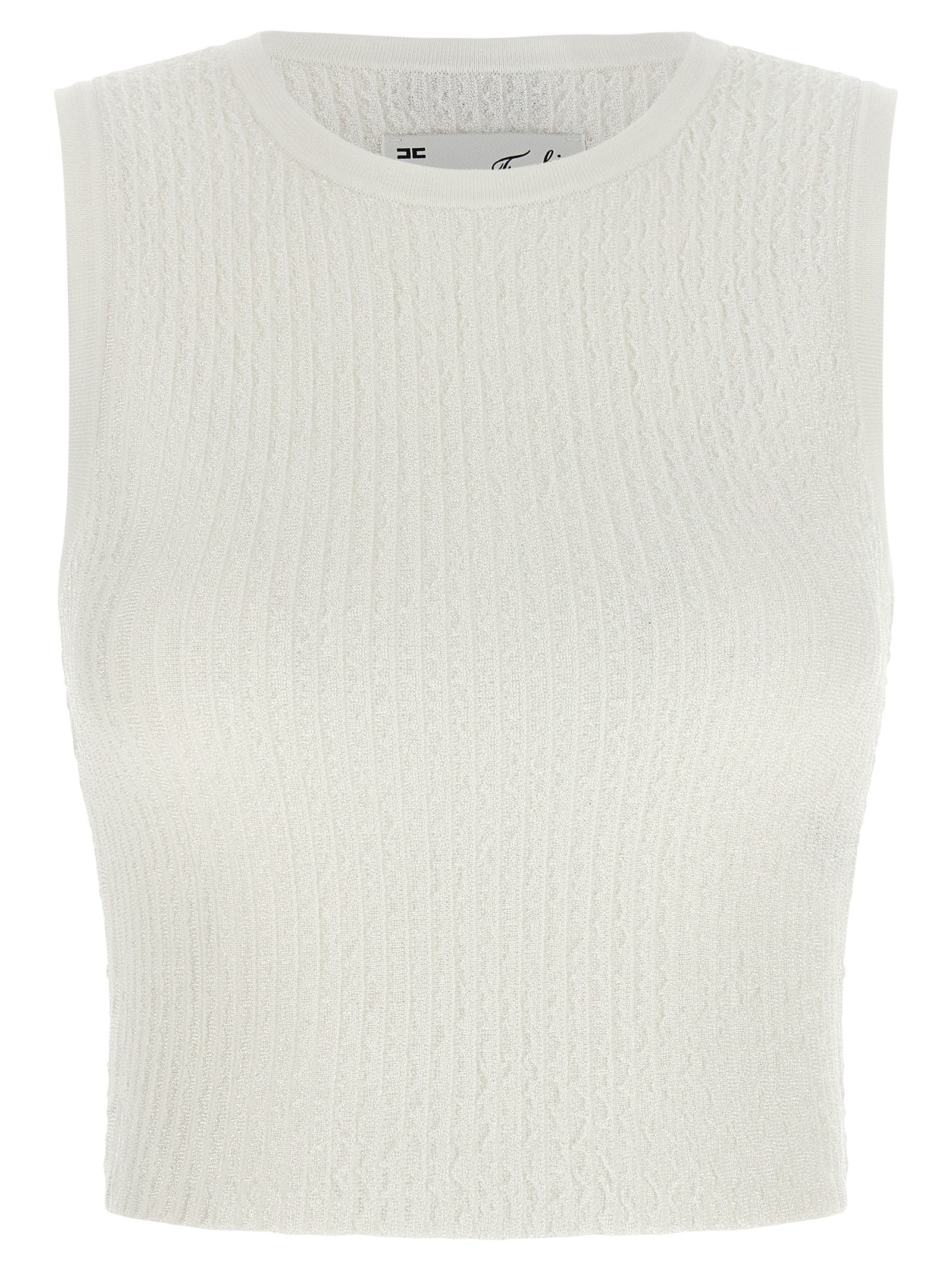 Elisabetta Franchi Ribbed Crop Top