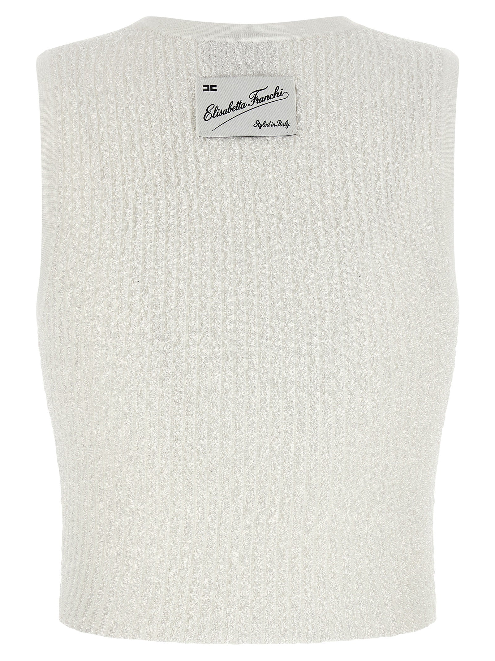 Elisabetta Franchi Ribbed Crop Top