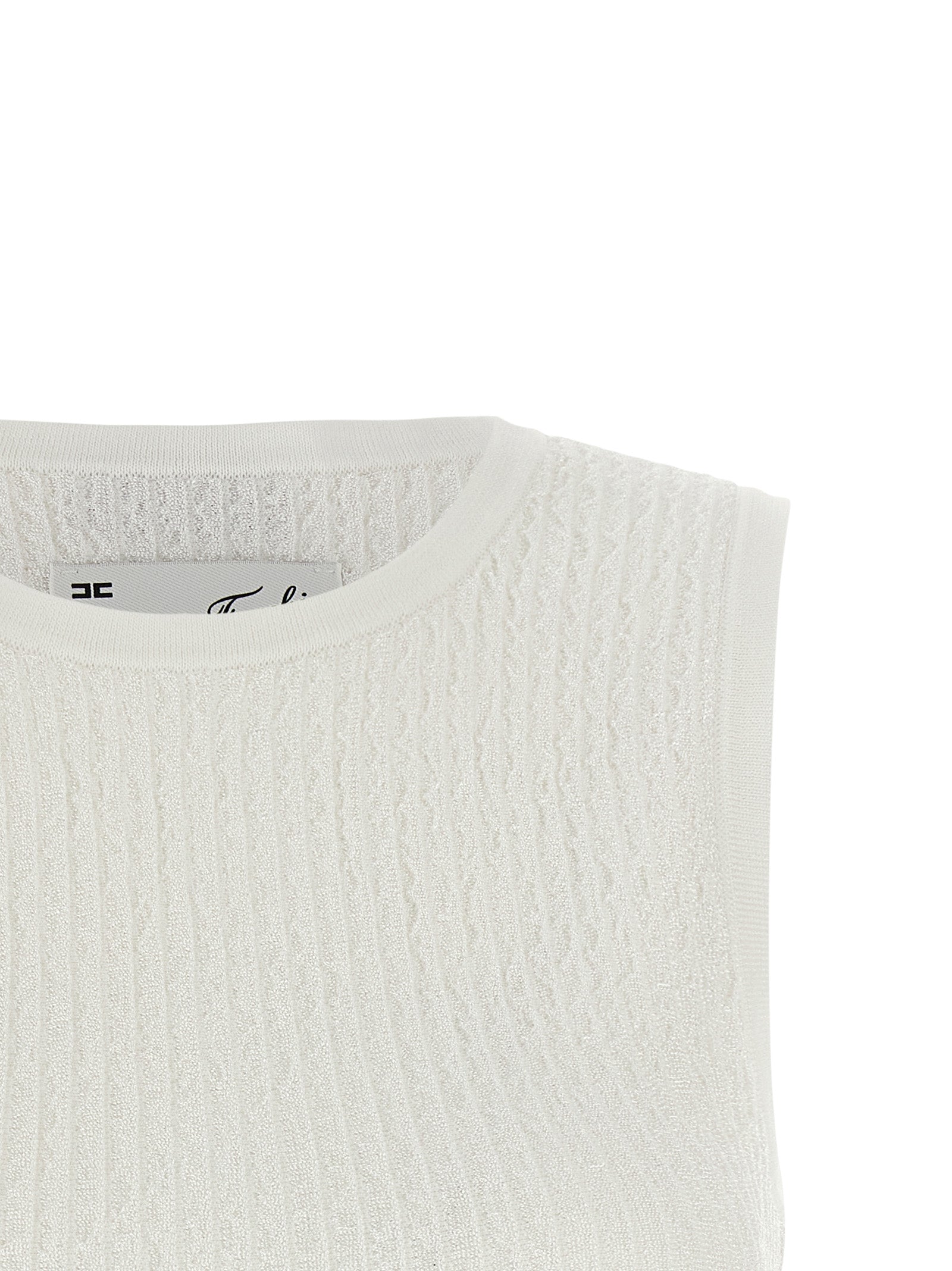 Elisabetta Franchi Ribbed Crop Top