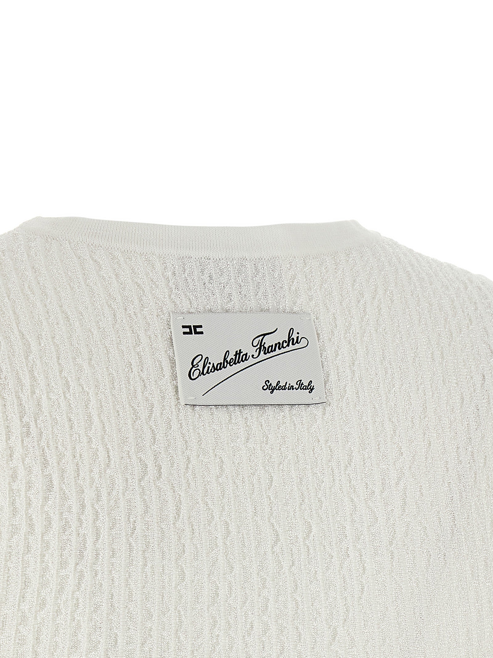 Elisabetta Franchi Ribbed Crop Top