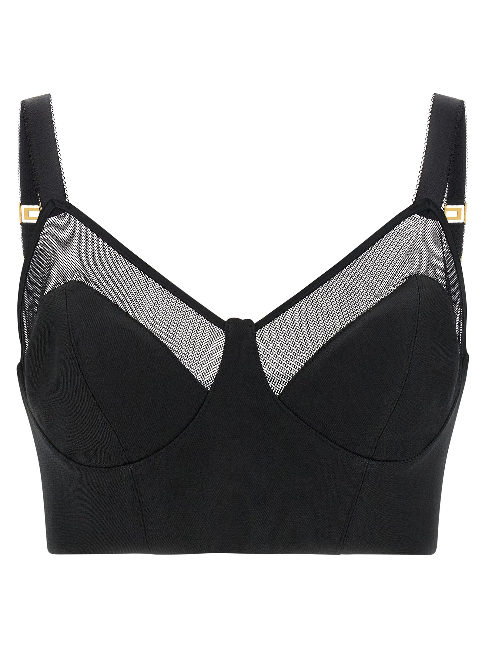 Elisabetta Franchi Cool Wool And Tulle Top