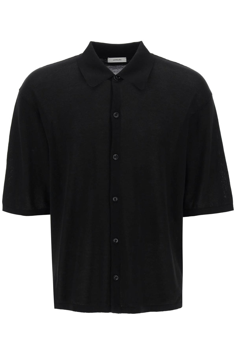 Lemaire Short-Sleeved Knit Shirt For Black