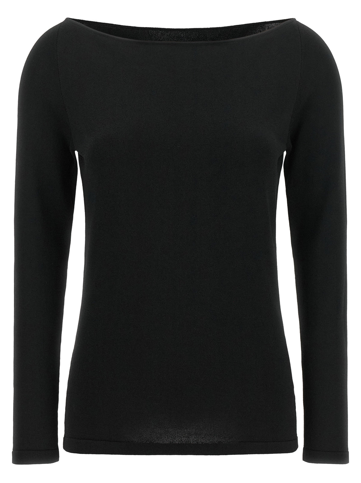 Elie Saab Black Wool Off-The-Shoulder Top