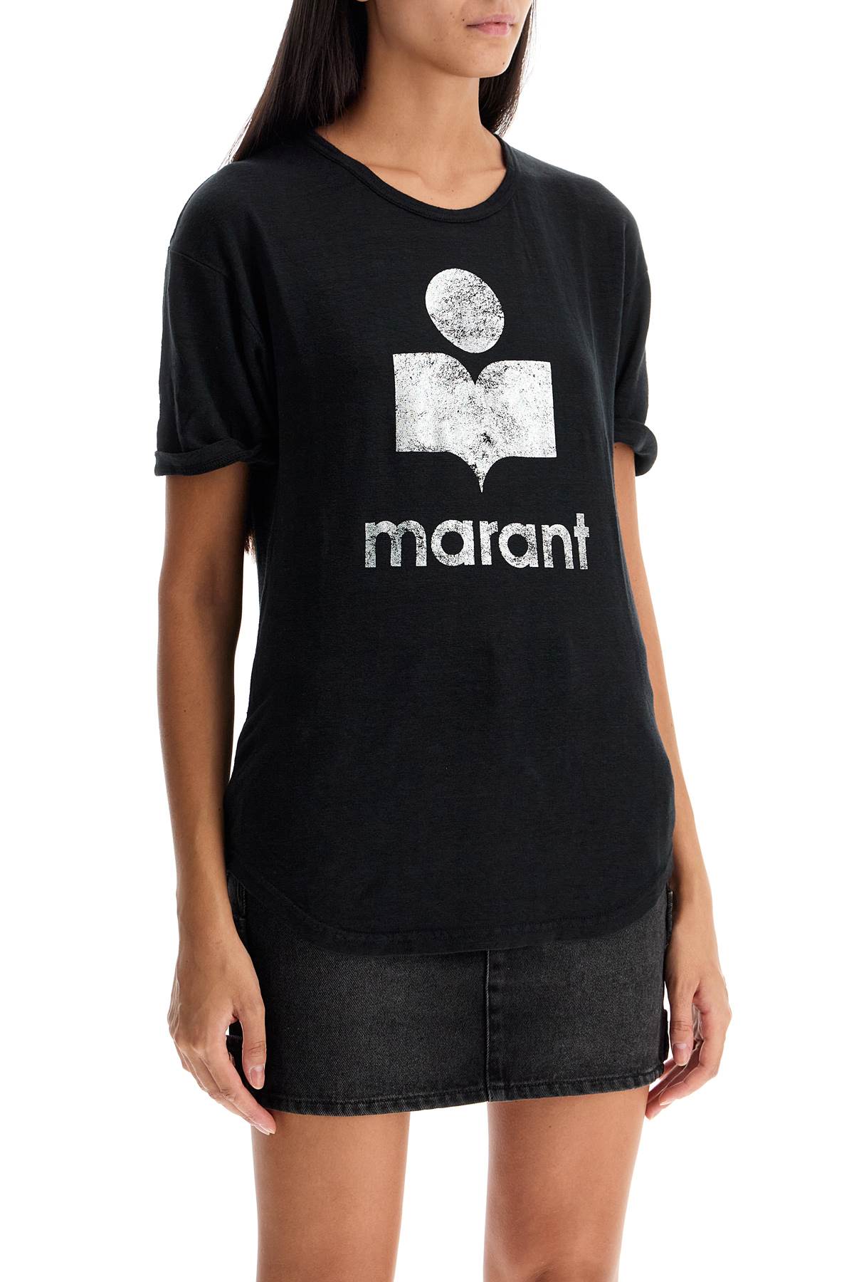 Isabel Marant Etoile Koldi T-Shirt With Flocked Logo