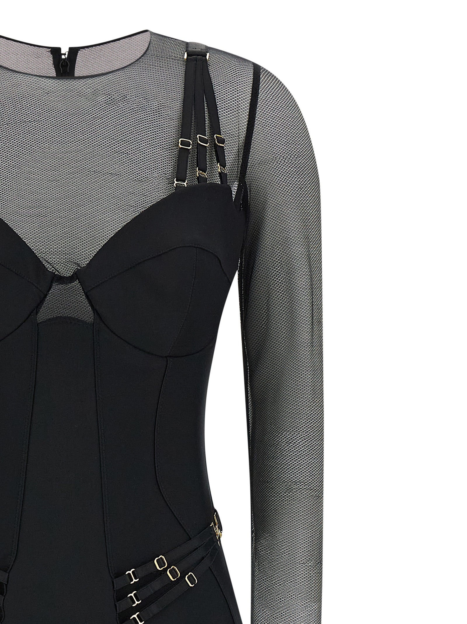 Elisabetta Franchi Jersey And Tulle Jumpsuit