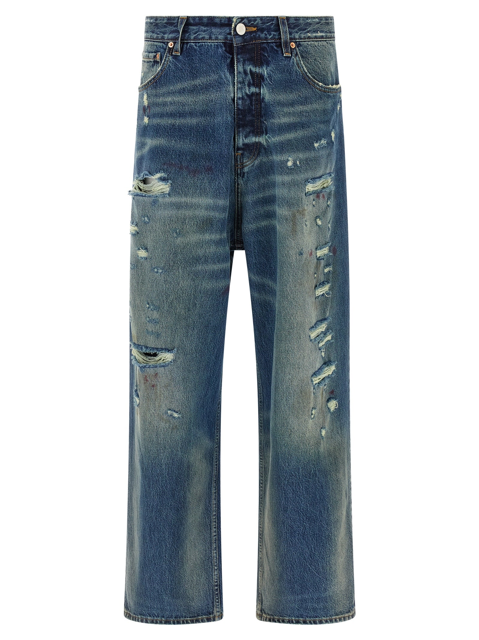 Vetements 'Blue Distressed Baggy' Jeans