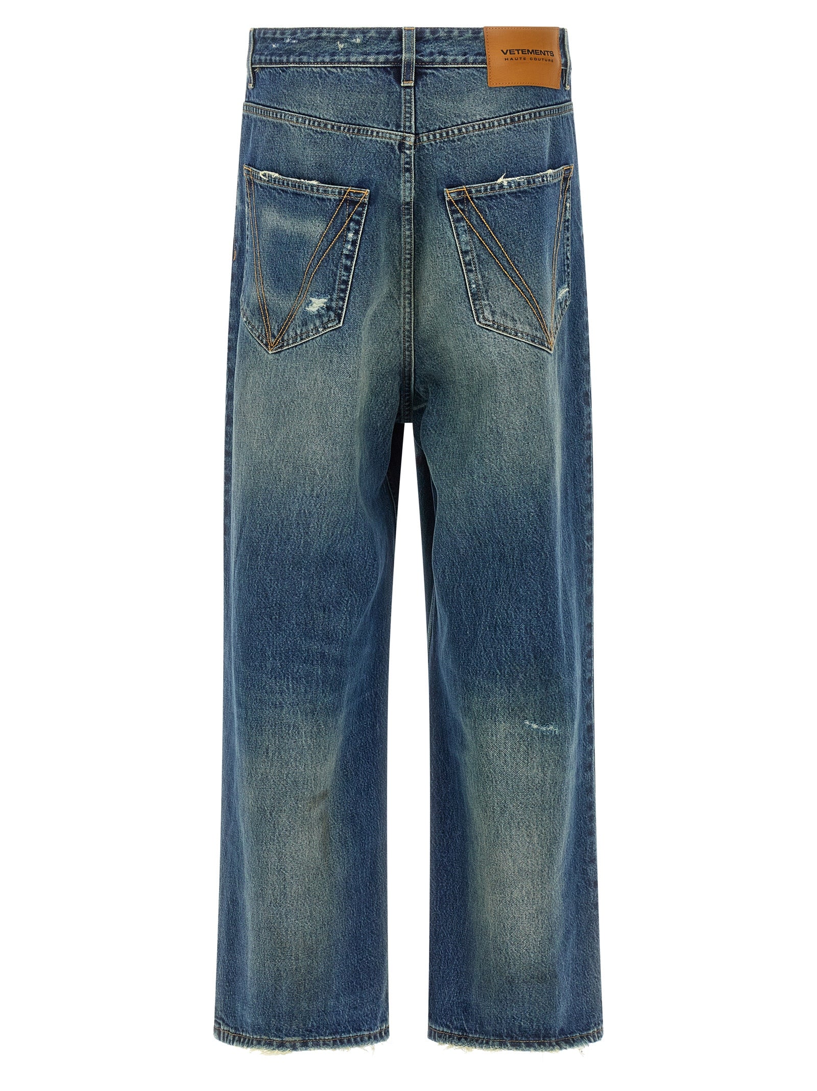 Vetements 'Blue Distressed Baggy' Jeans