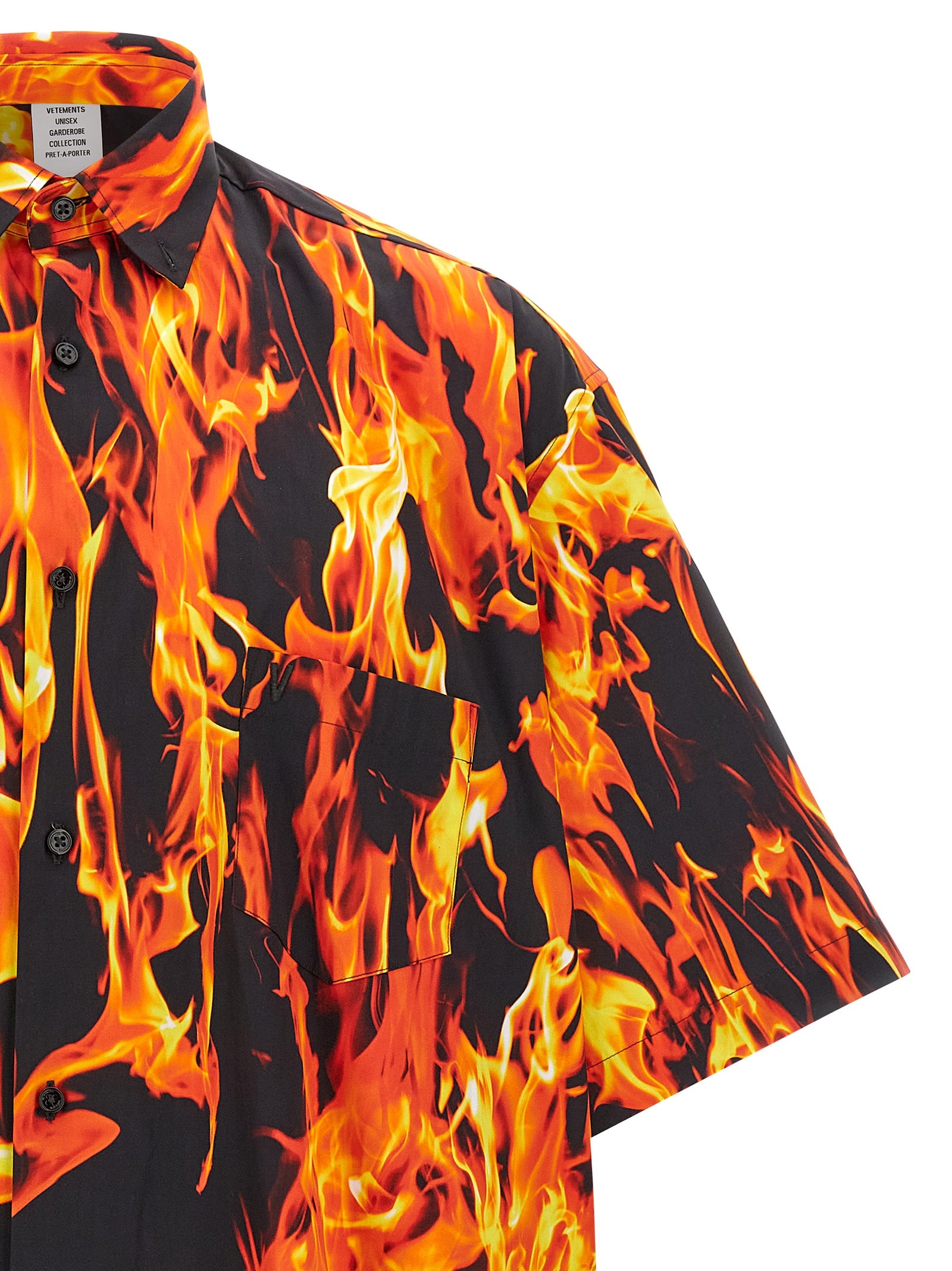 Vetements 'Black & Orange Fire' Shirt