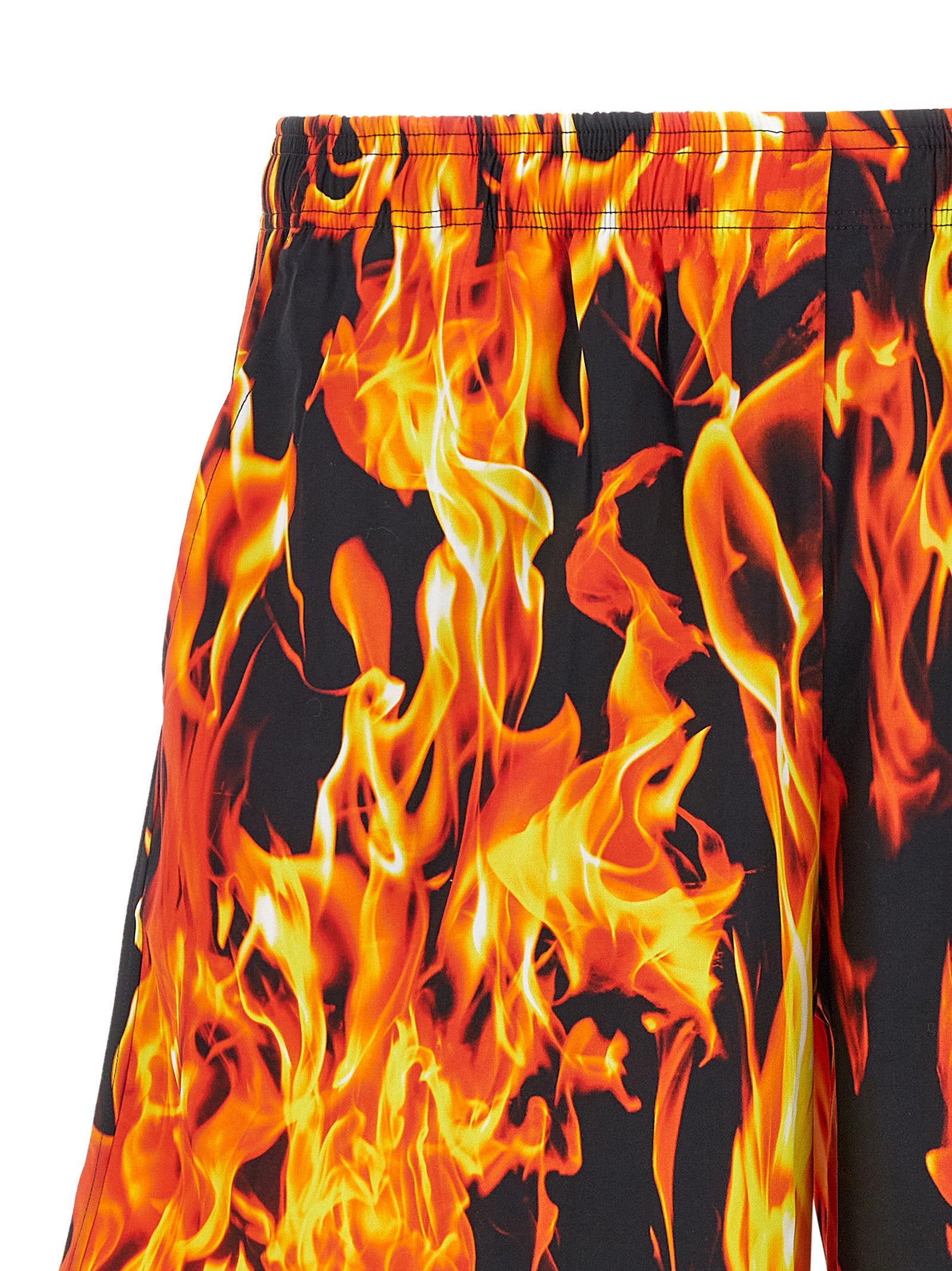 Vetements 'Black & Orange Fire' Bermuda Shorts