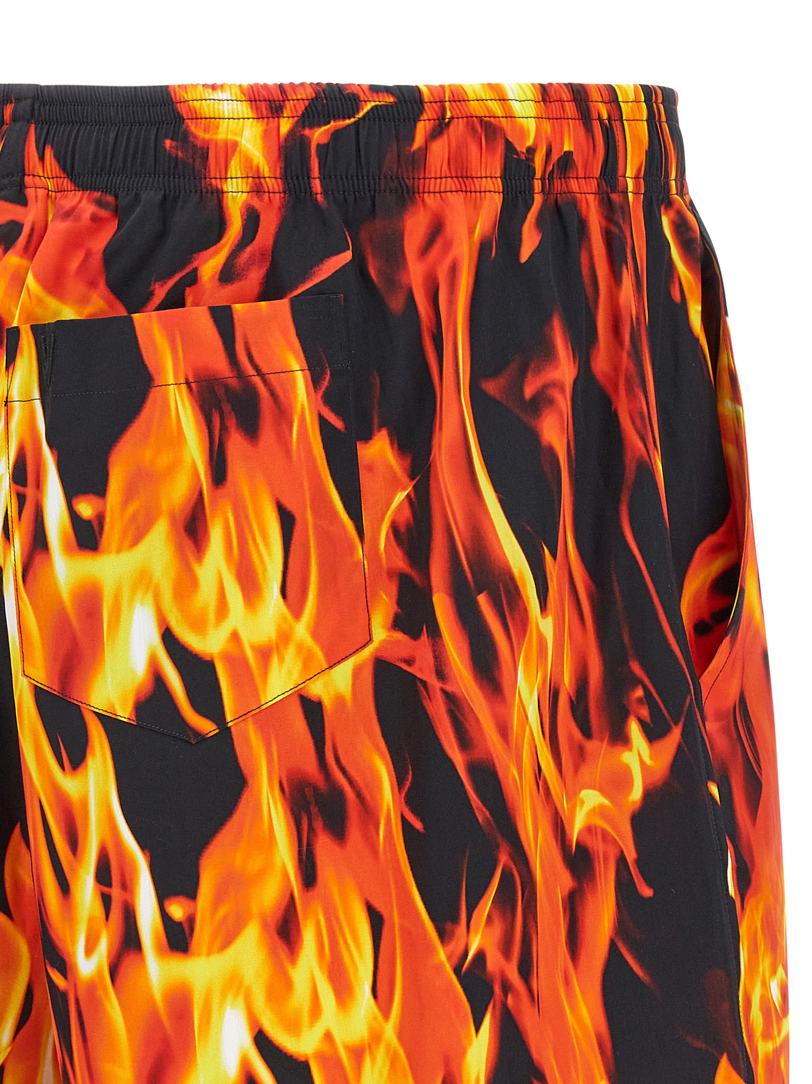 Vetements 'Black & Orange Fire' Bermuda Shorts