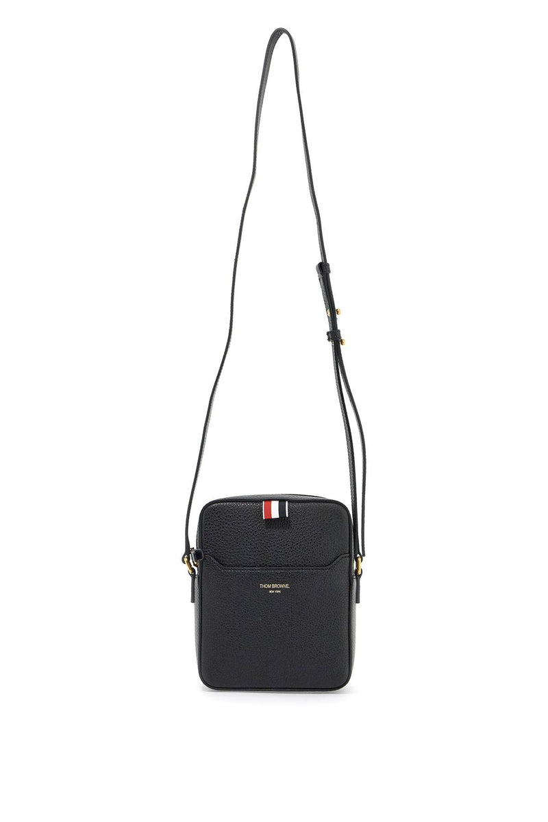 Thom Browne Pebble Grain Leather Vertical Camera Bag Black