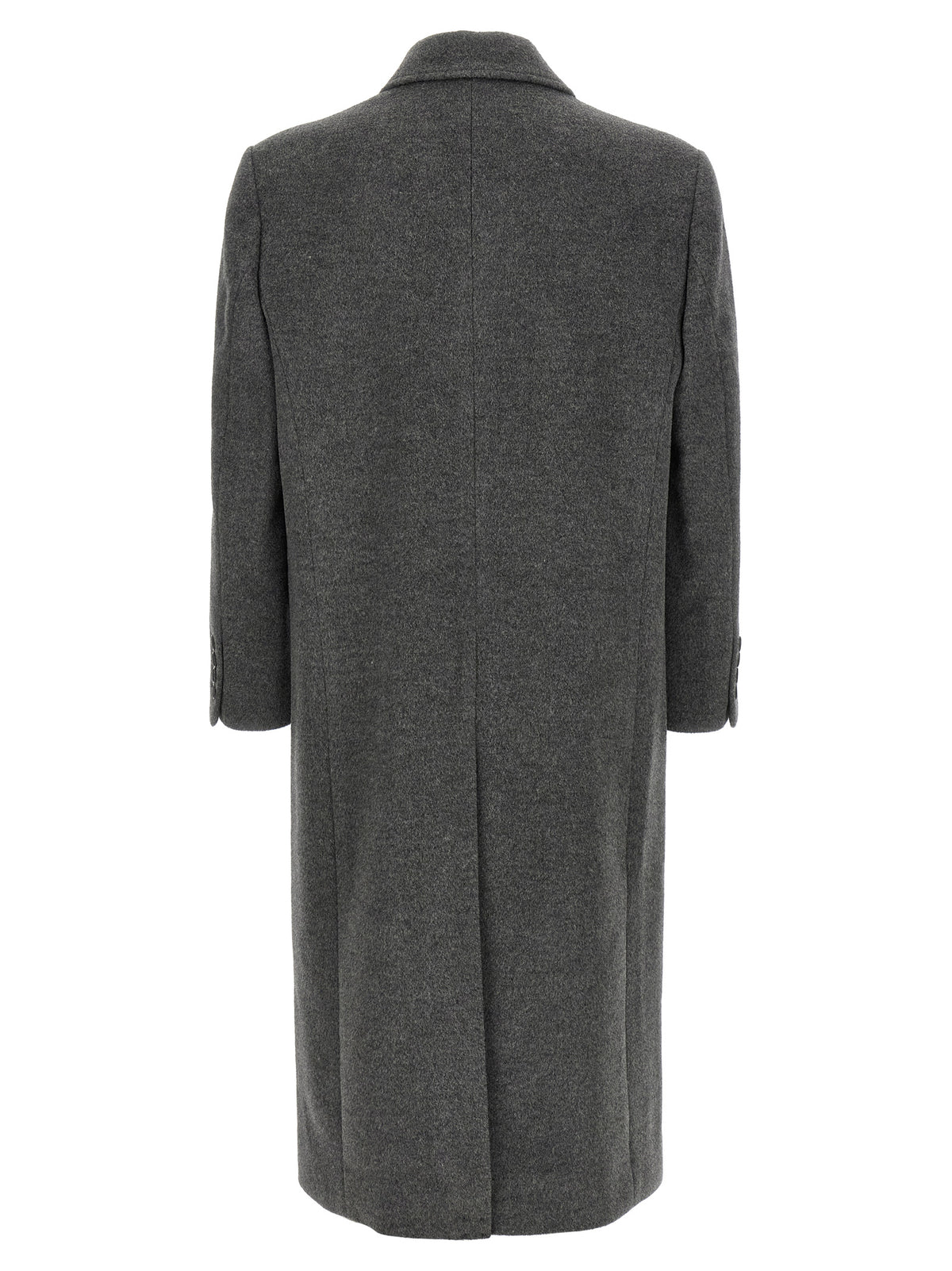 Dunst Grey Wool Double-Breasted Coat