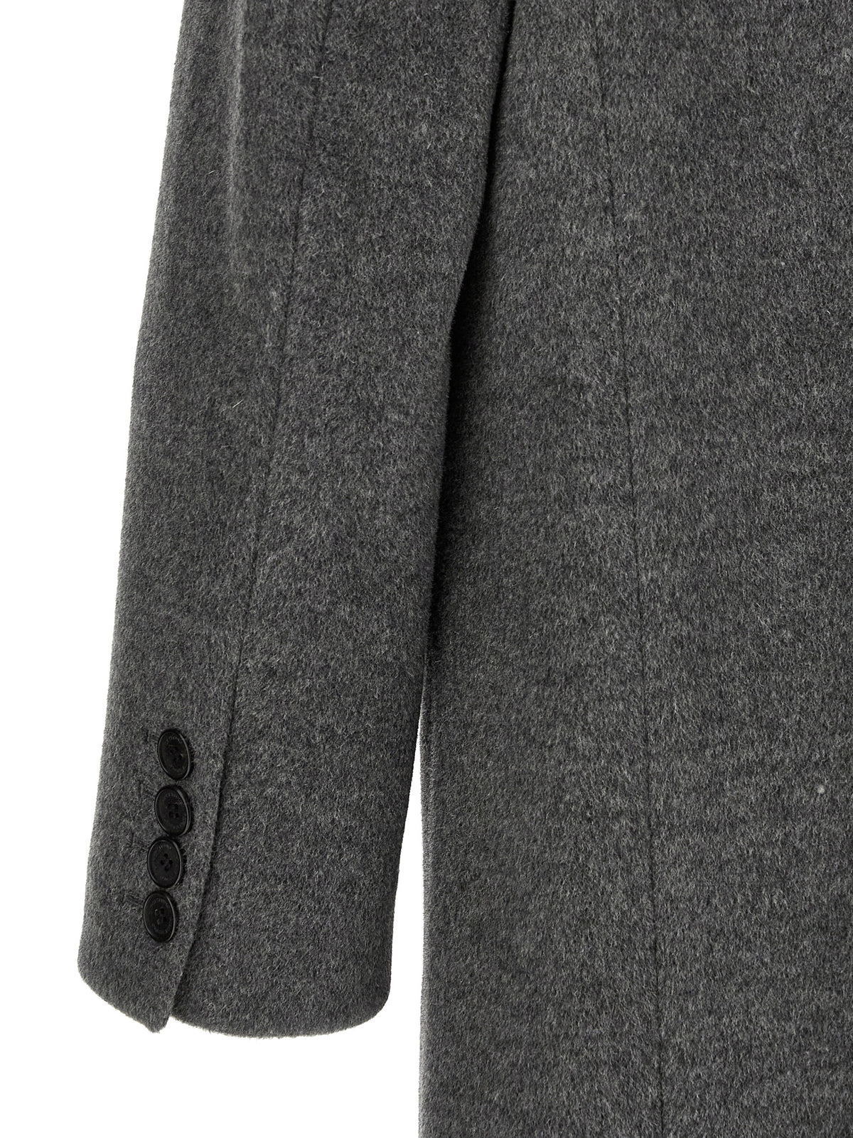 Dunst Grey Wool Double-Breasted Coat