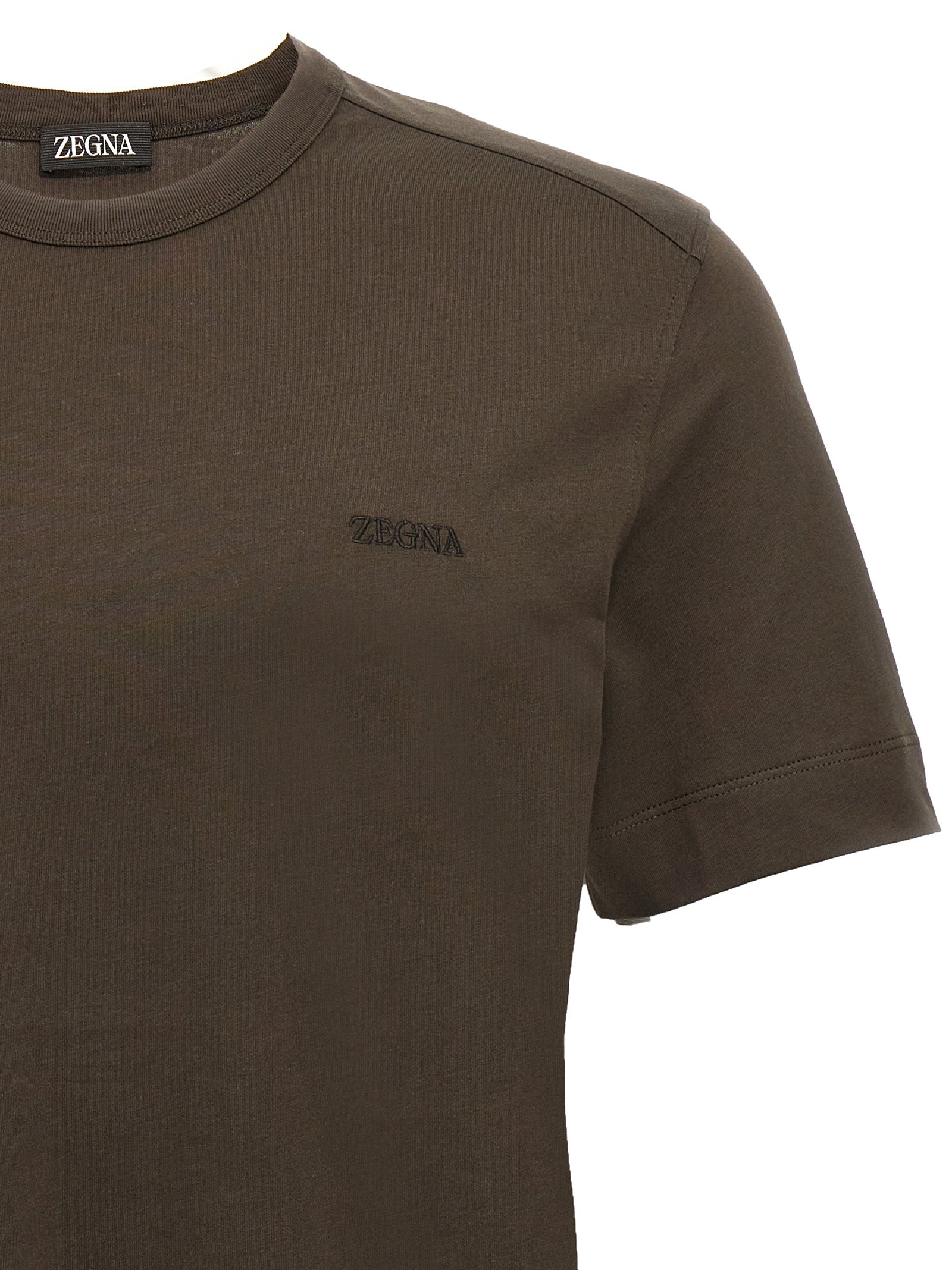 Zegna Logo Embroidery T-Shirt