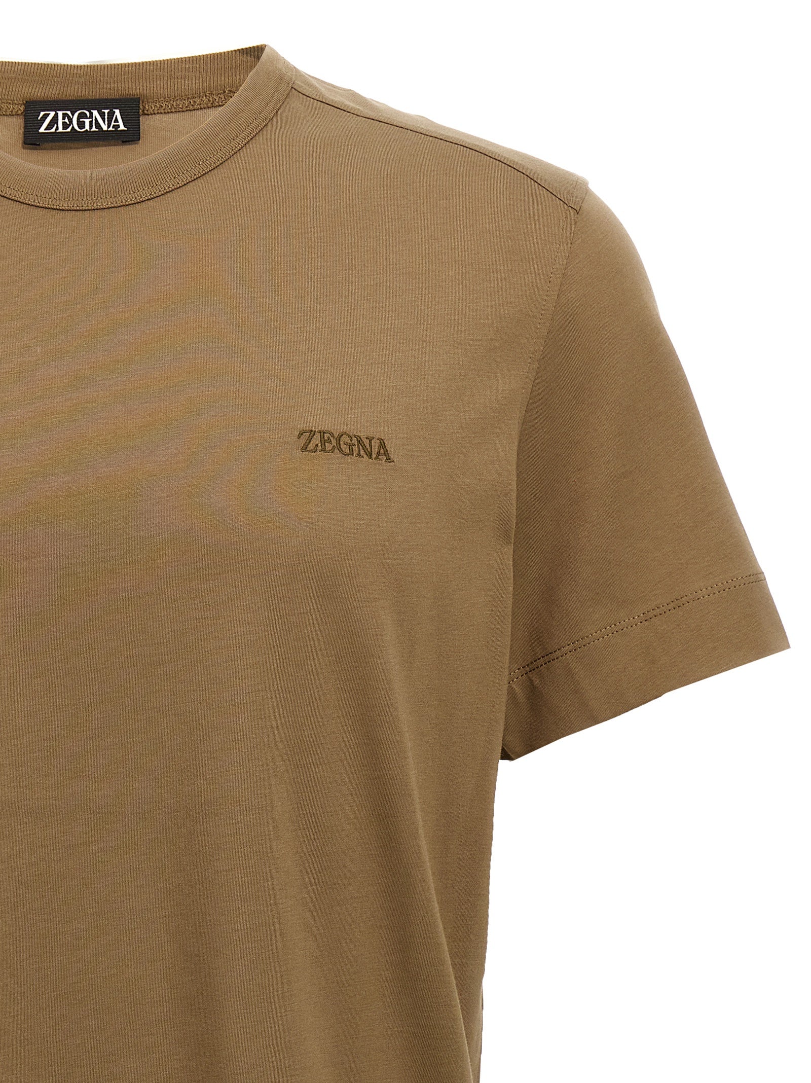 Zegna Logo Embroidery T-Shirt