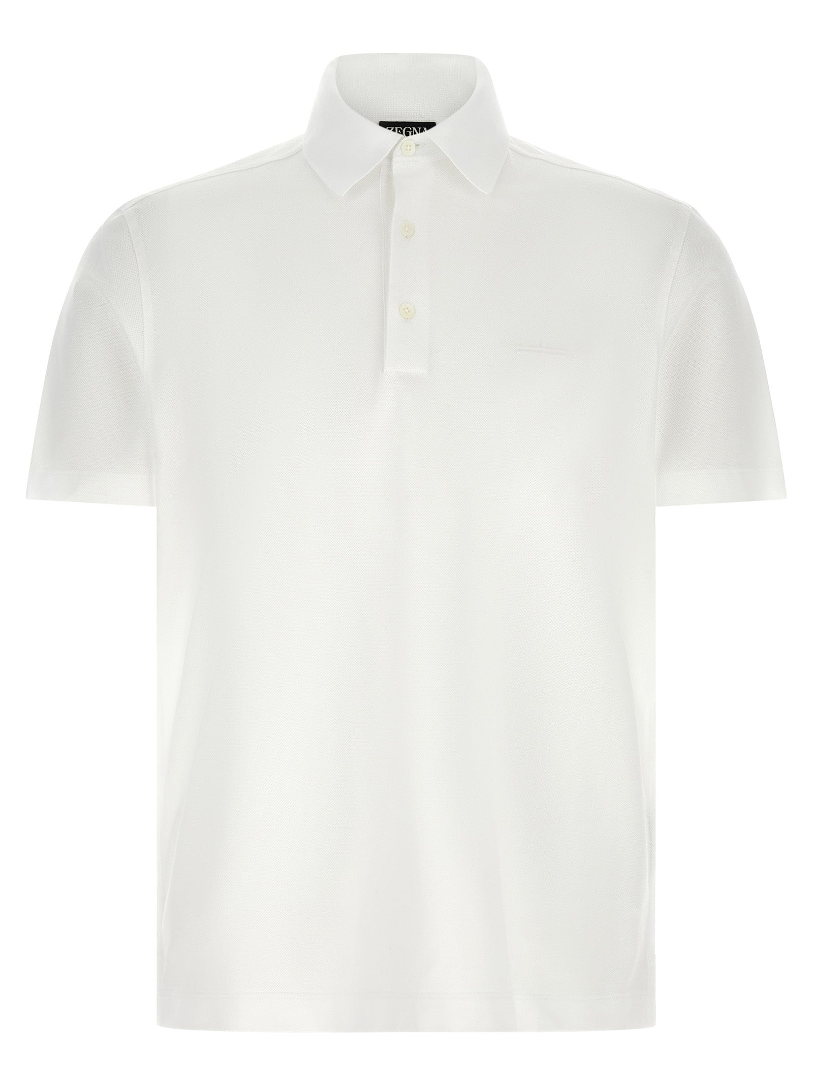 Zegna Piqué Cotton Polo Shirt