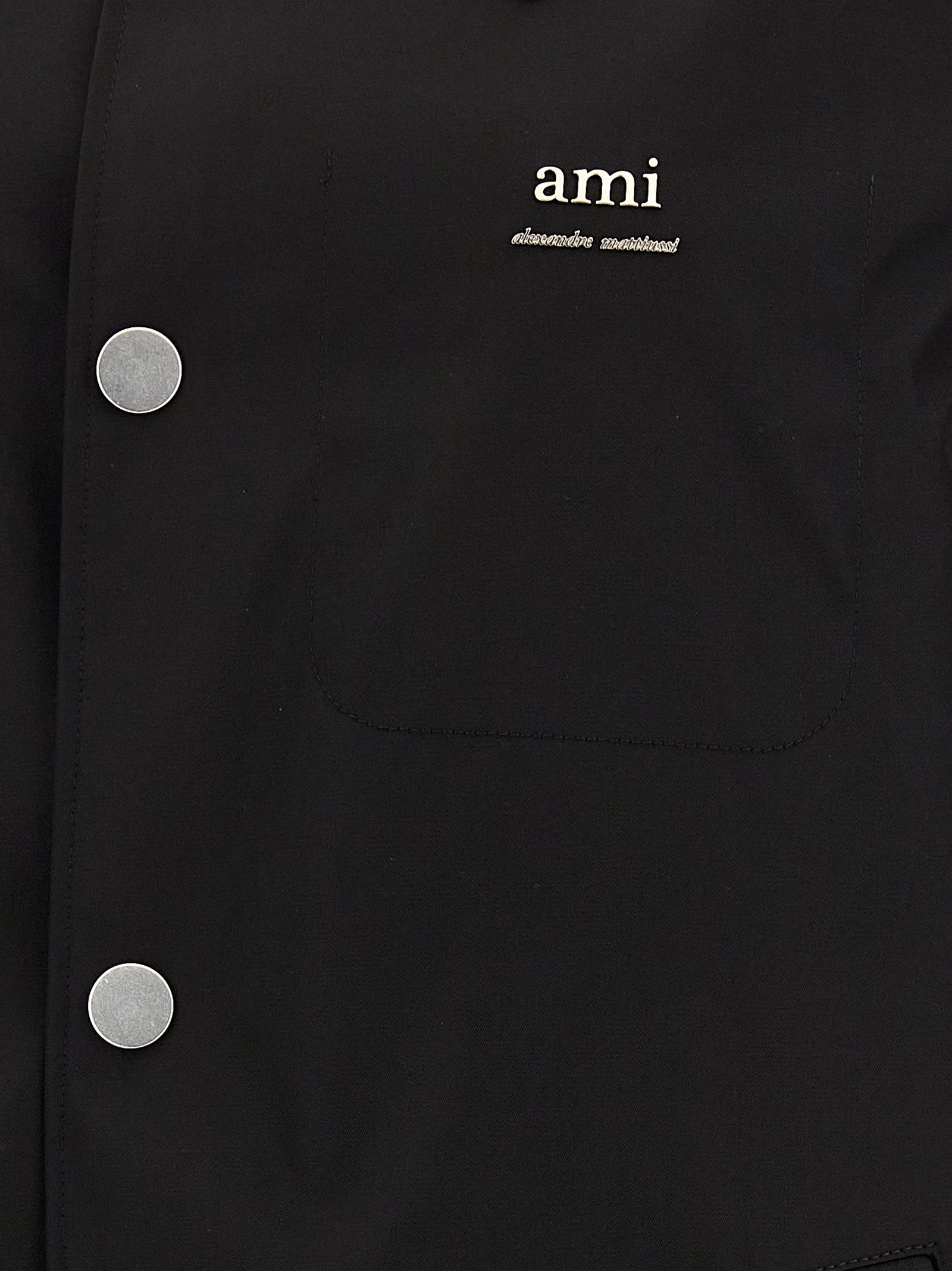 Ami Paris Technical Twill Trench Coat