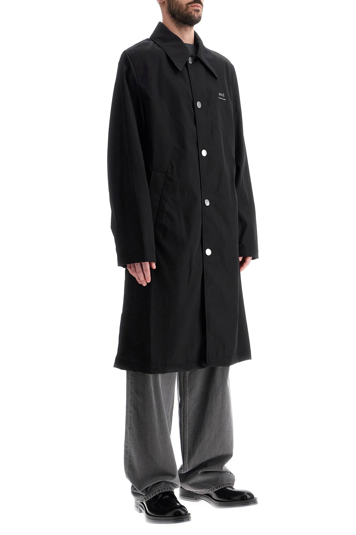 Ami Alexandre Matiussi Unisex Car Coat Made Of Nylon And Cotton