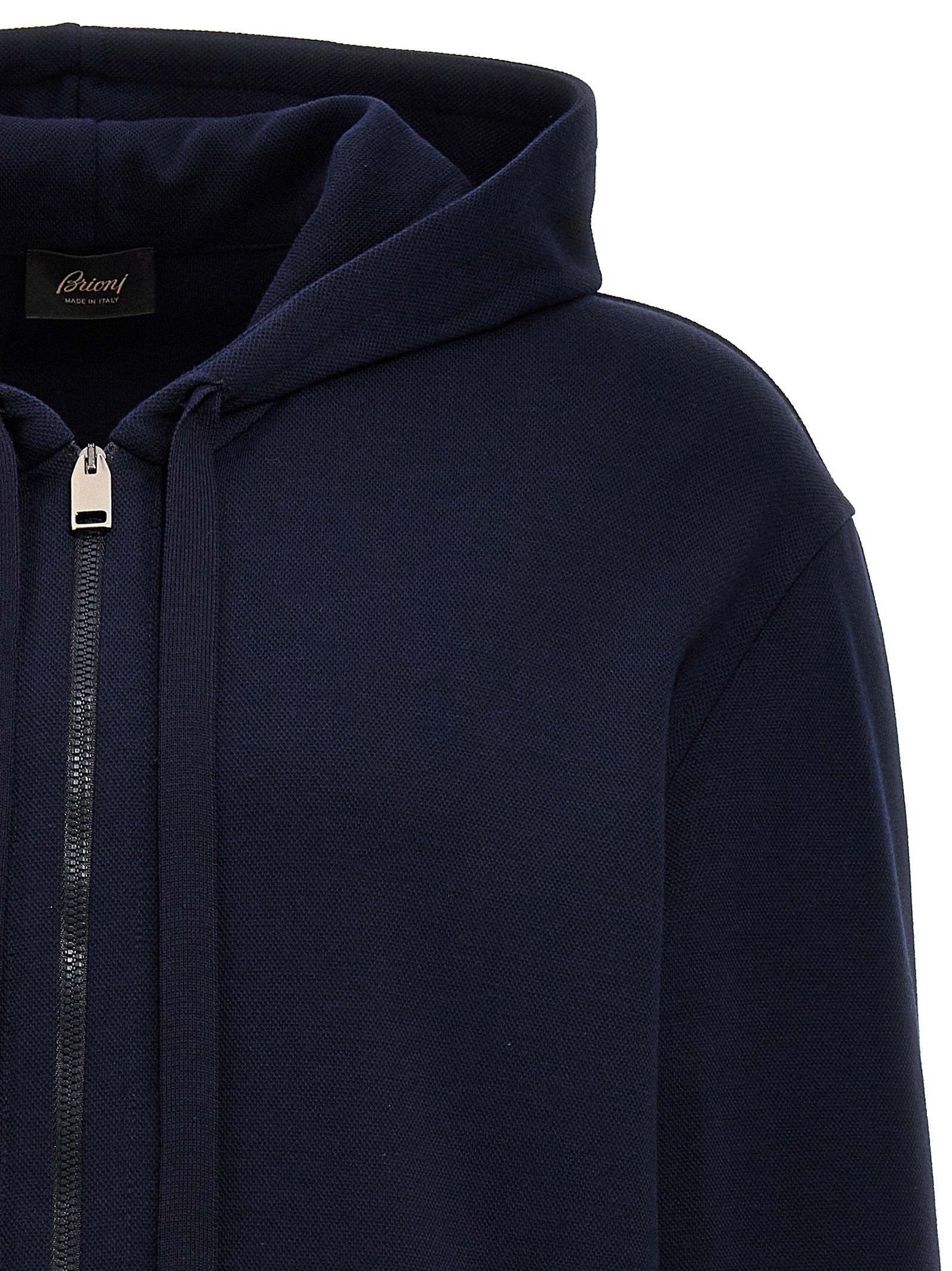 Brioni Piquet Cotton Hoodie