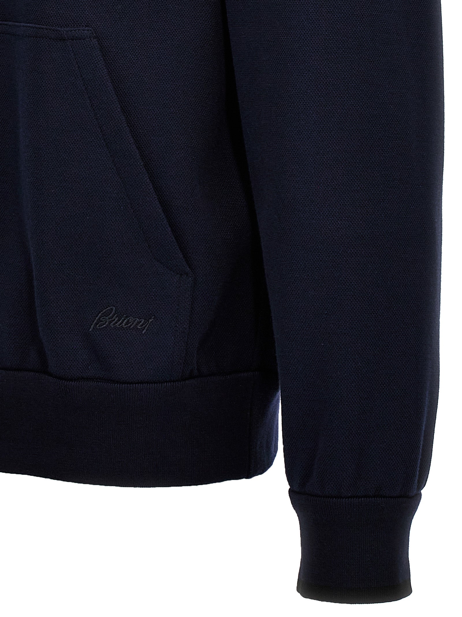 Brioni Piquet Cotton Hoodie