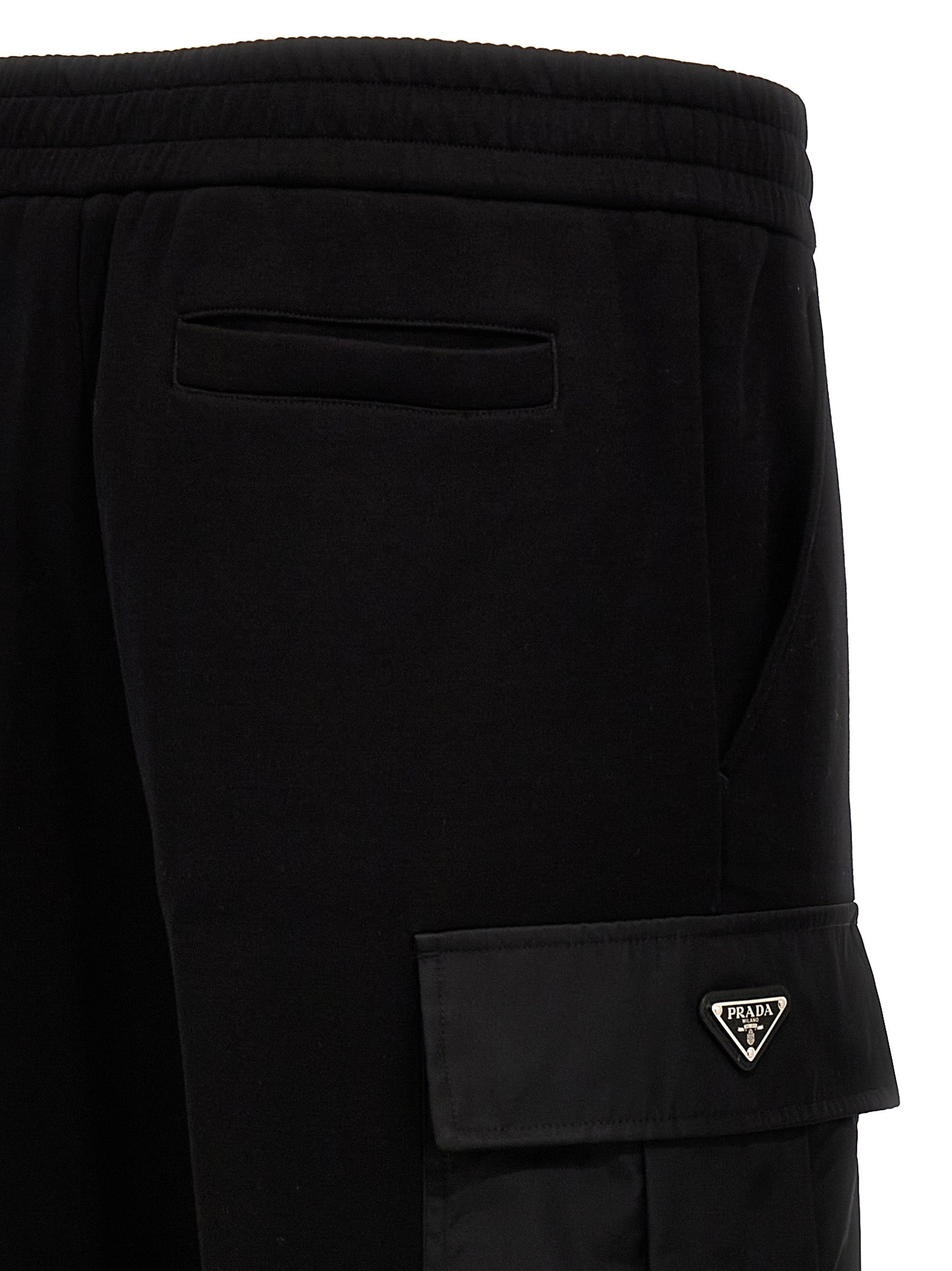 Prada Nylon Insert Cargo Joggers