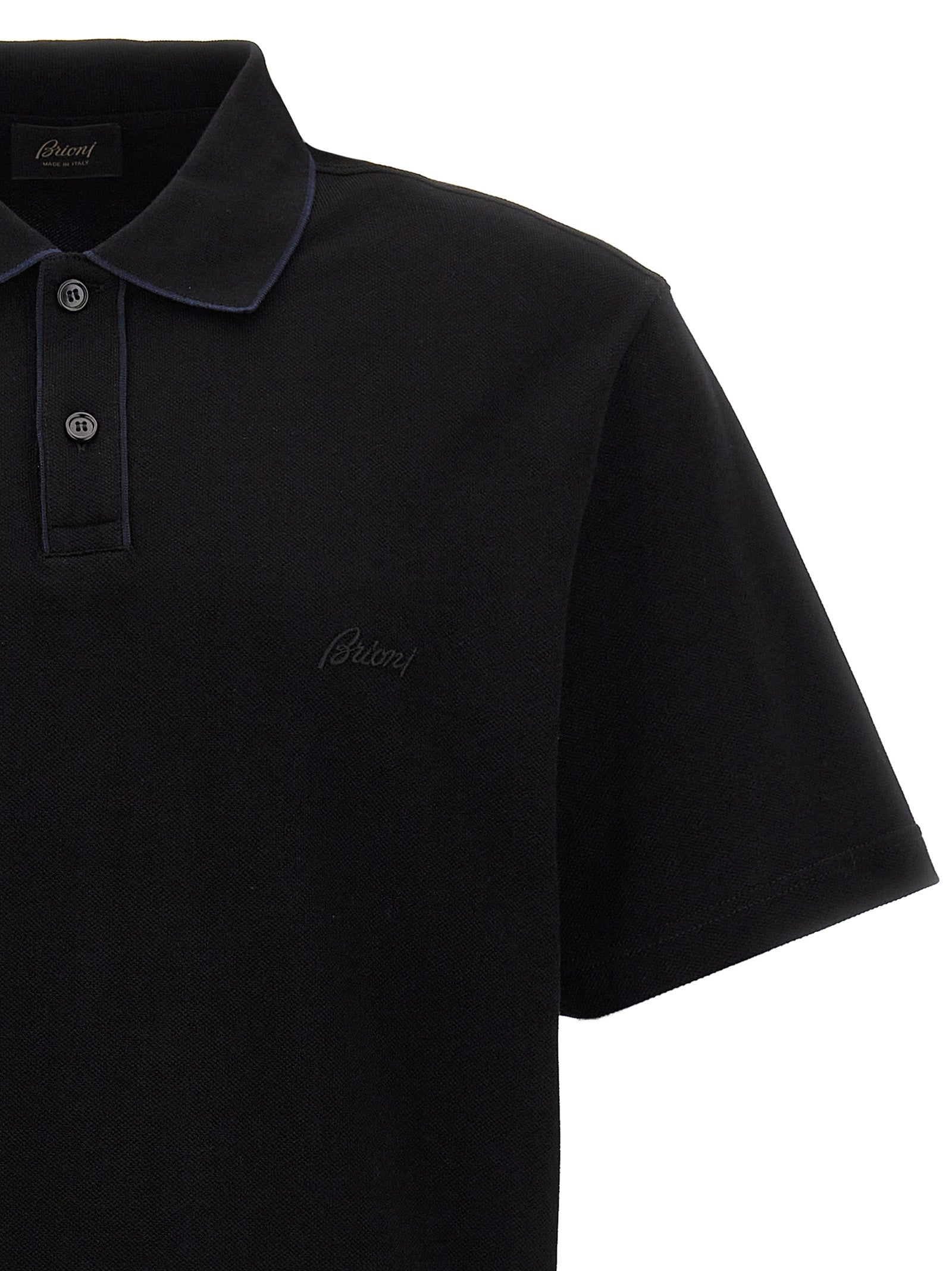 Brioni Logo Embroidery Polo Shirt