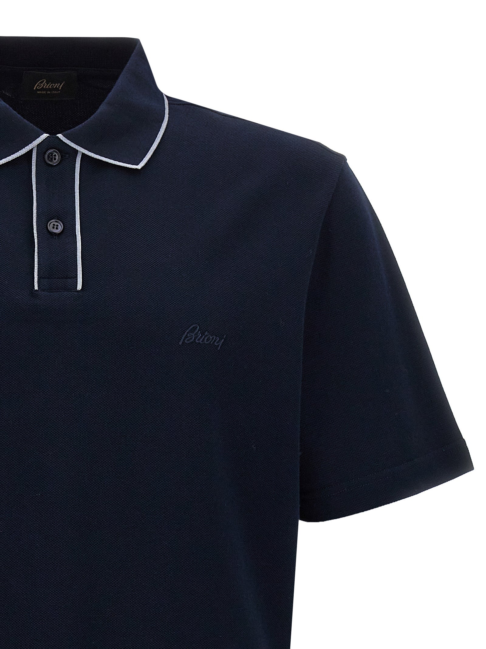 Brioni Logo Embroidery Polo Shirt