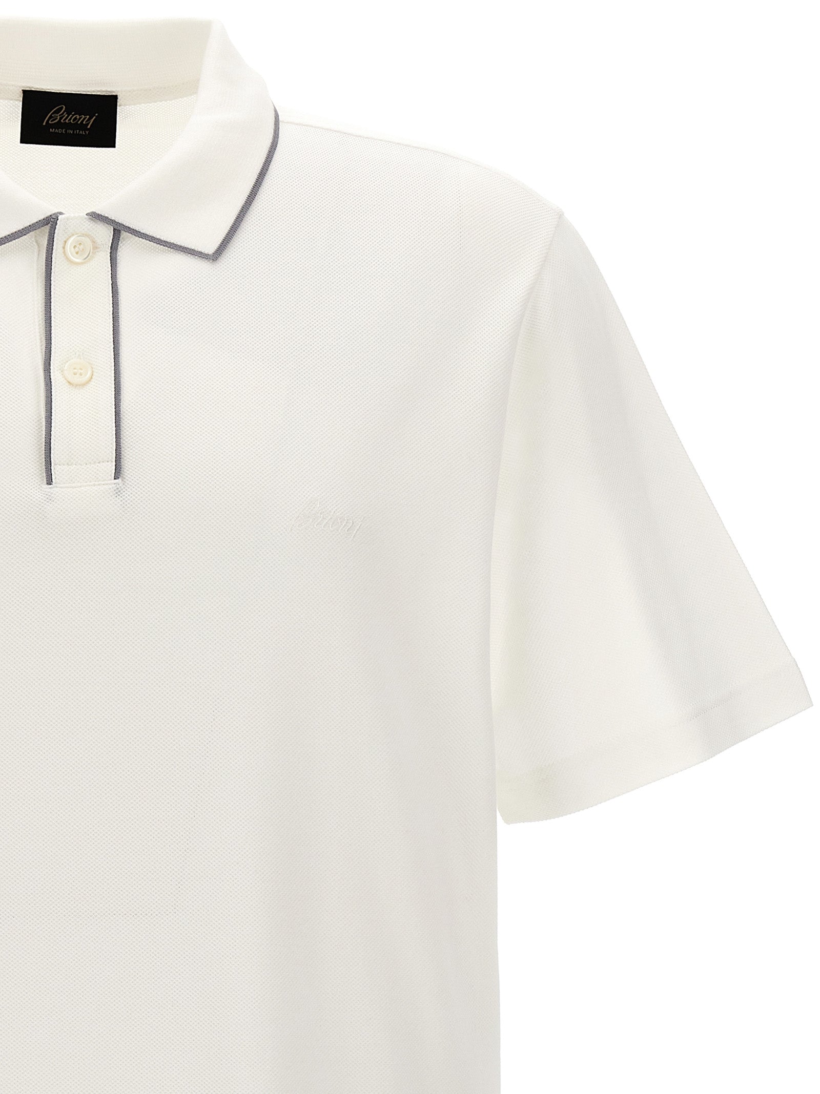 Brioni Logo Embroidery Polo Shirt