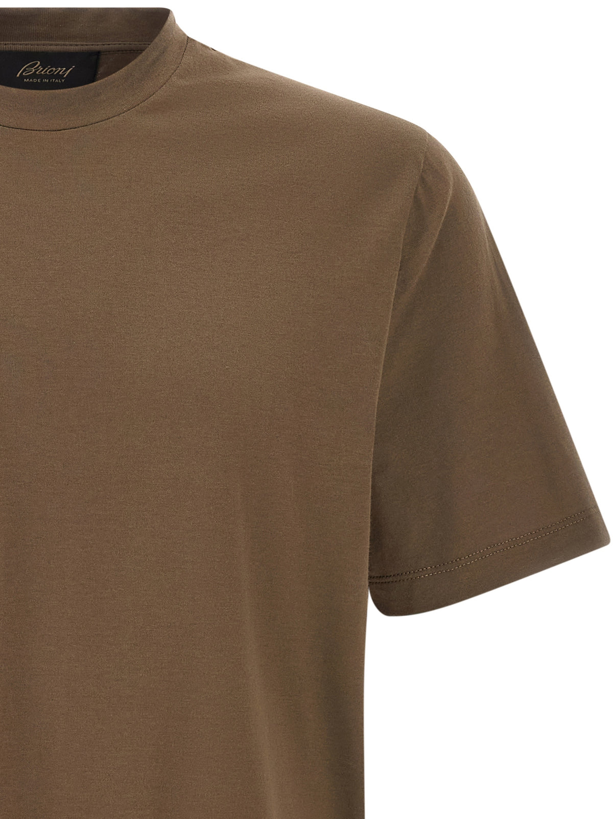 Brioni Brown Cotton T-Shirt